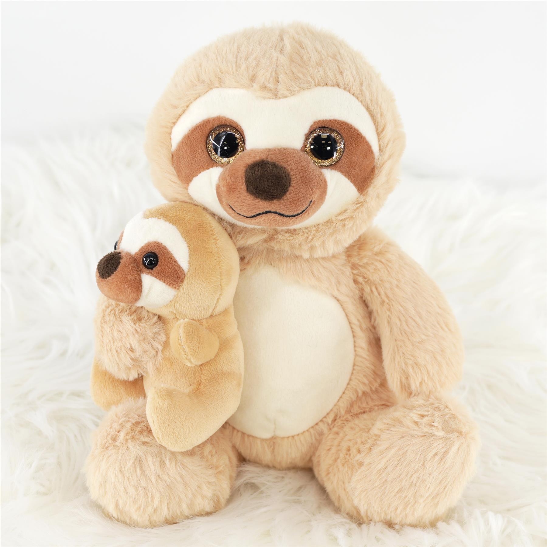 9" Mum & Baby Sloth Soft Toy