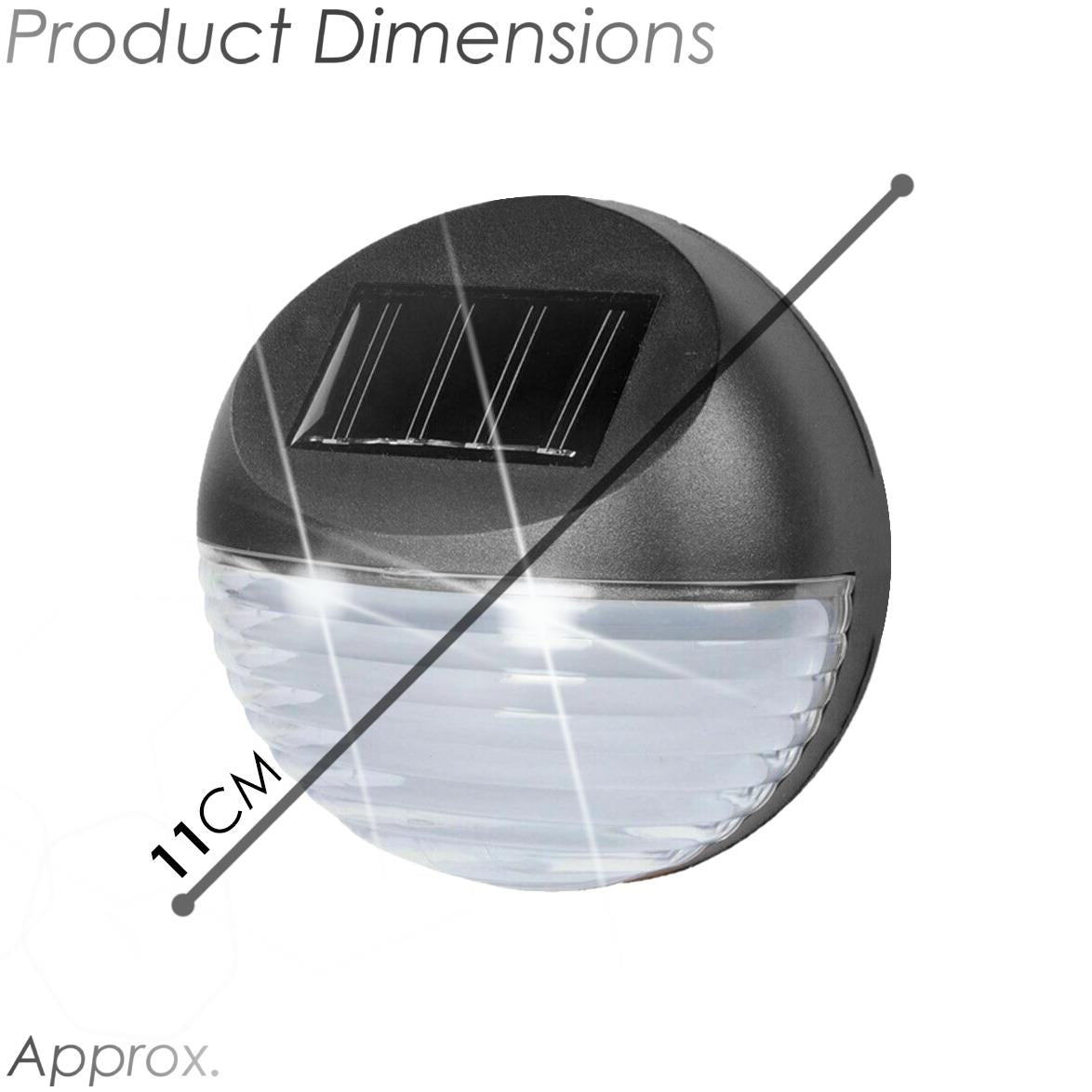 10 x Solar LED Fence Lights Black by GEEZY - The Magic Toy Shop