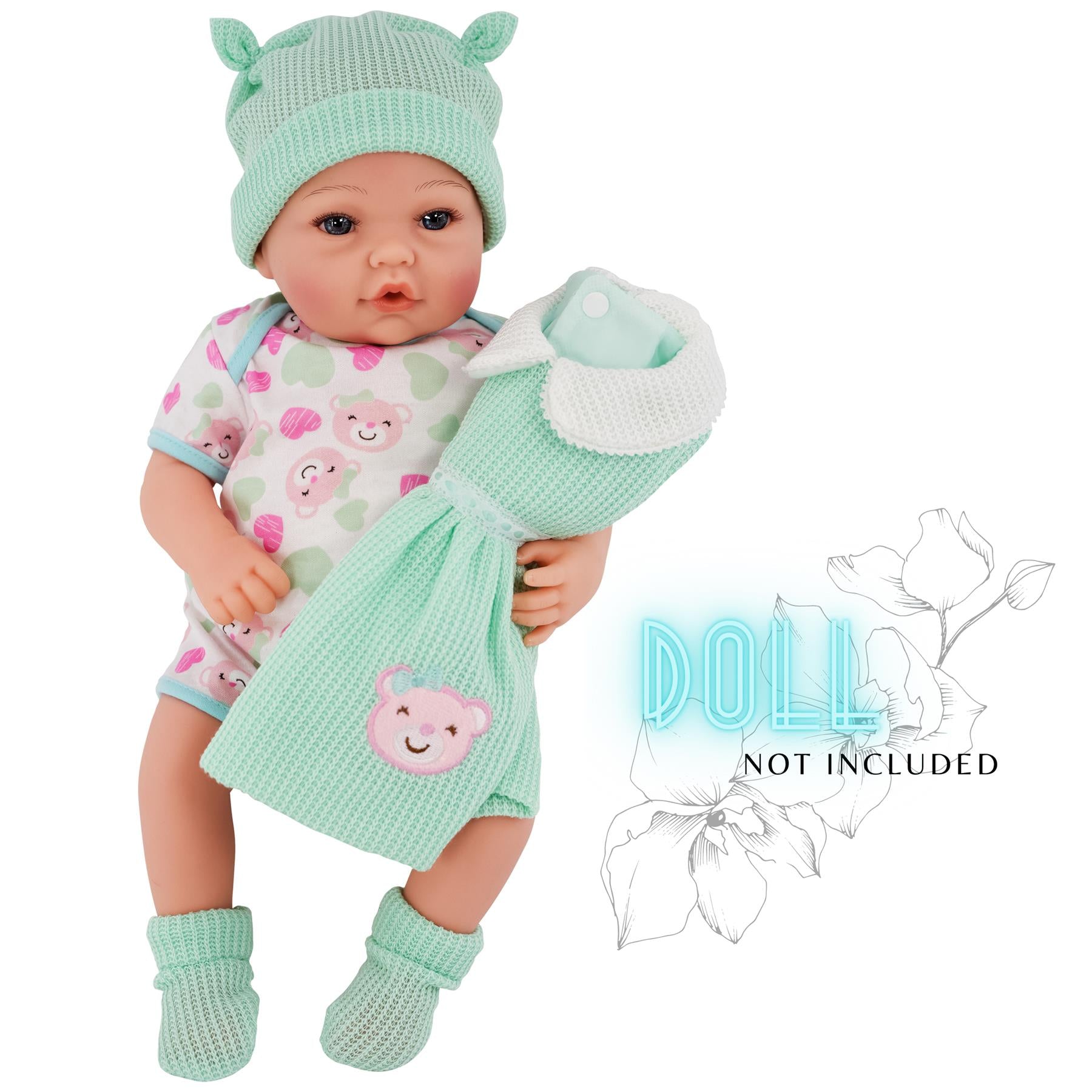 BiBi Outfits - Reborn Doll Clothes (Mint Dress) (50 cm / 20") by BiBi Doll - The Magic Toy Shop