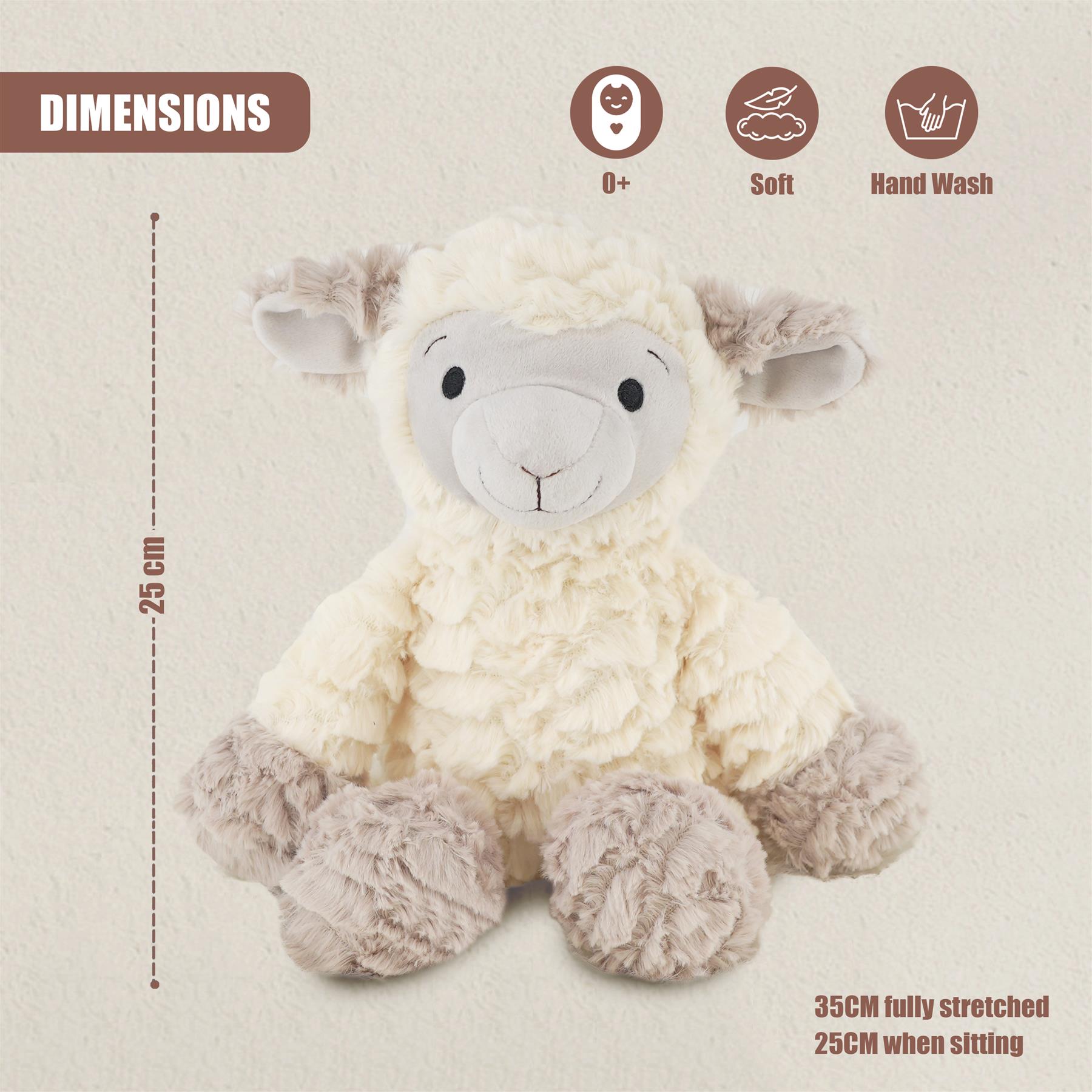 Plush Super Soft Lamb Cuddly Toy by The Magic Toy Shop - The Magic Toy Shop