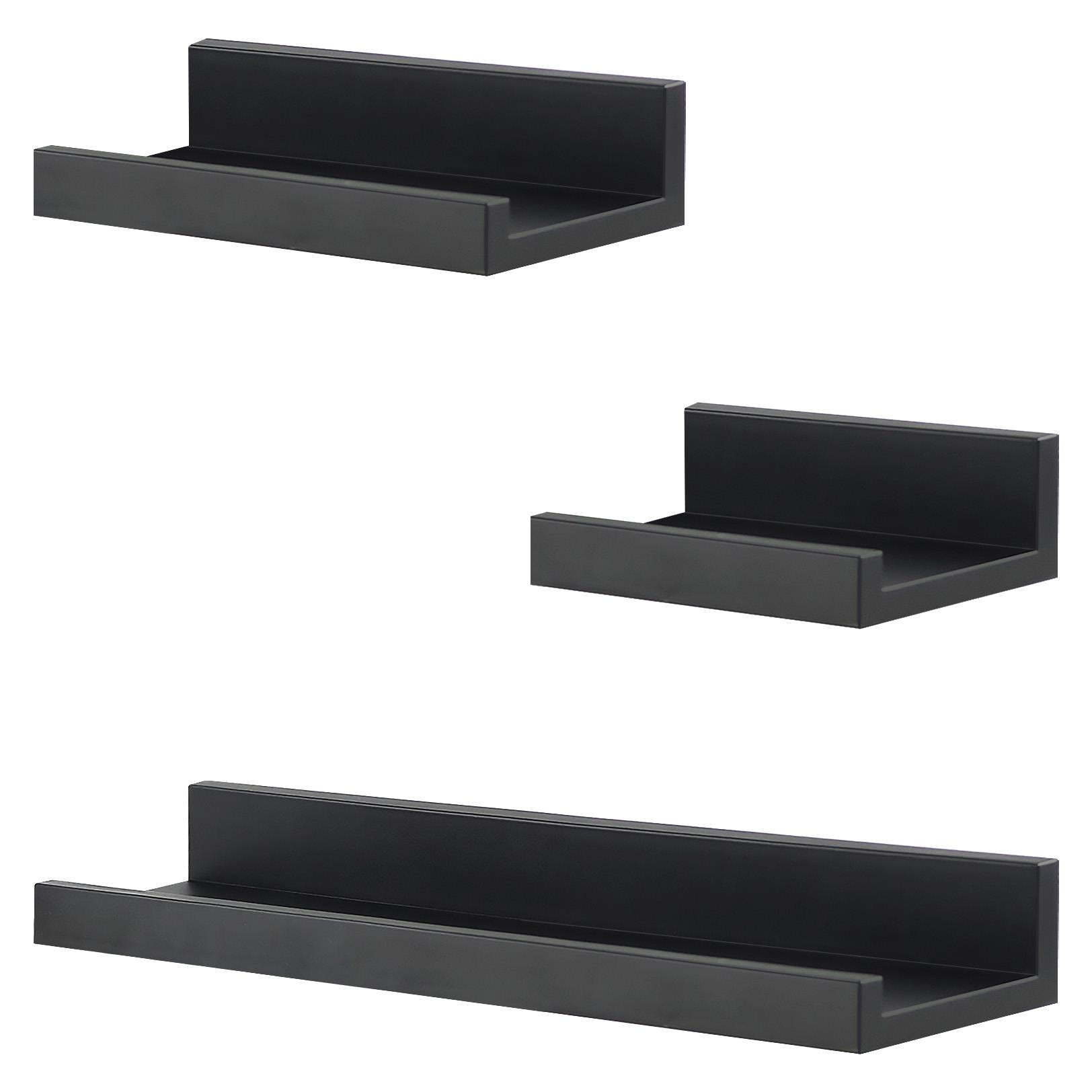 Wall Book Hanging Black Shelf Set of 3 by GEEZY - The Magic Toy Shop