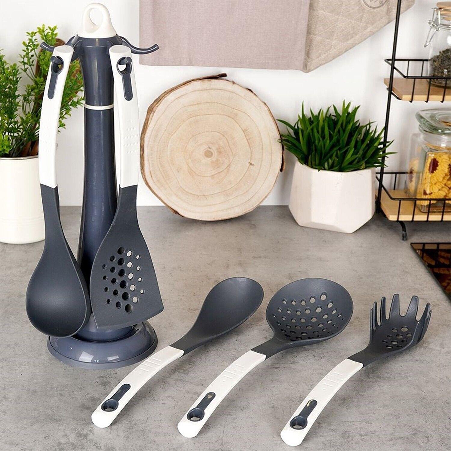 6 Pcs Cooking Utensils Set With Rotating Stand by GEEZY - The Magic Toy Shop
