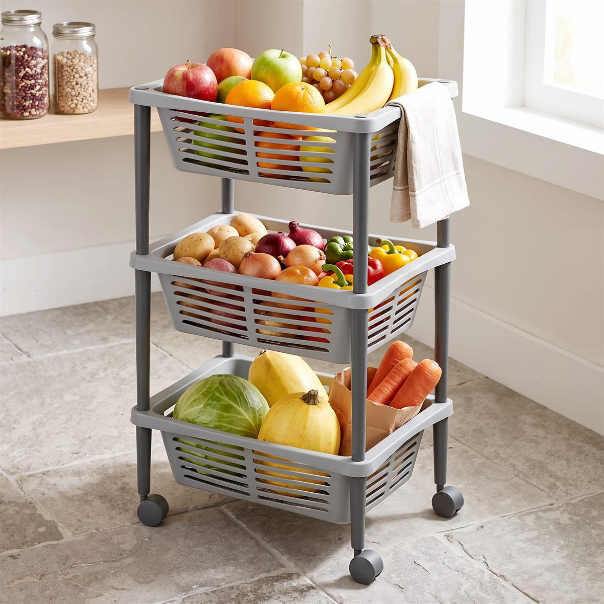 3-Tier Vegetable Trolley
