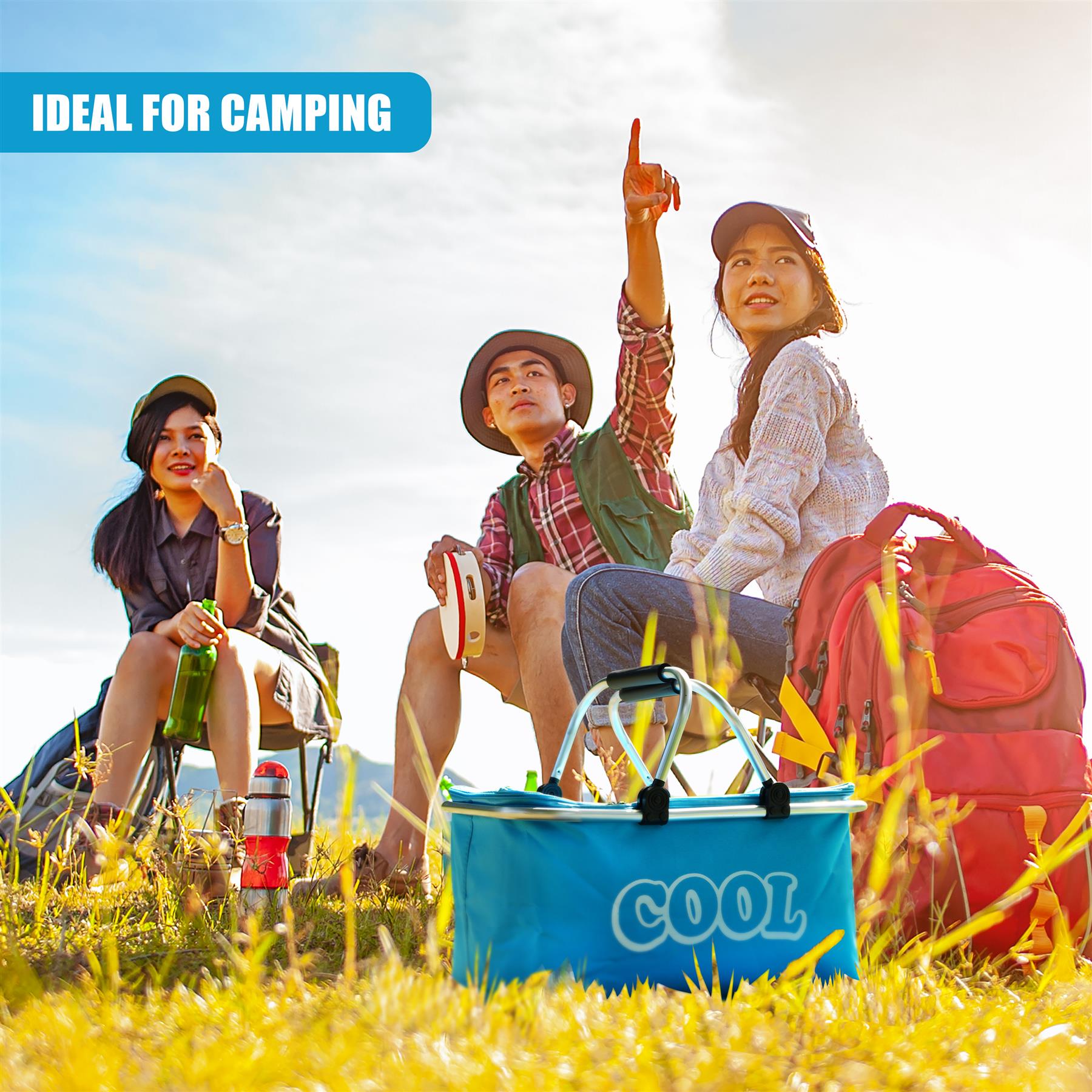 Blue Cooler Basket Bag by GEEZY - The Magic Toy Shop