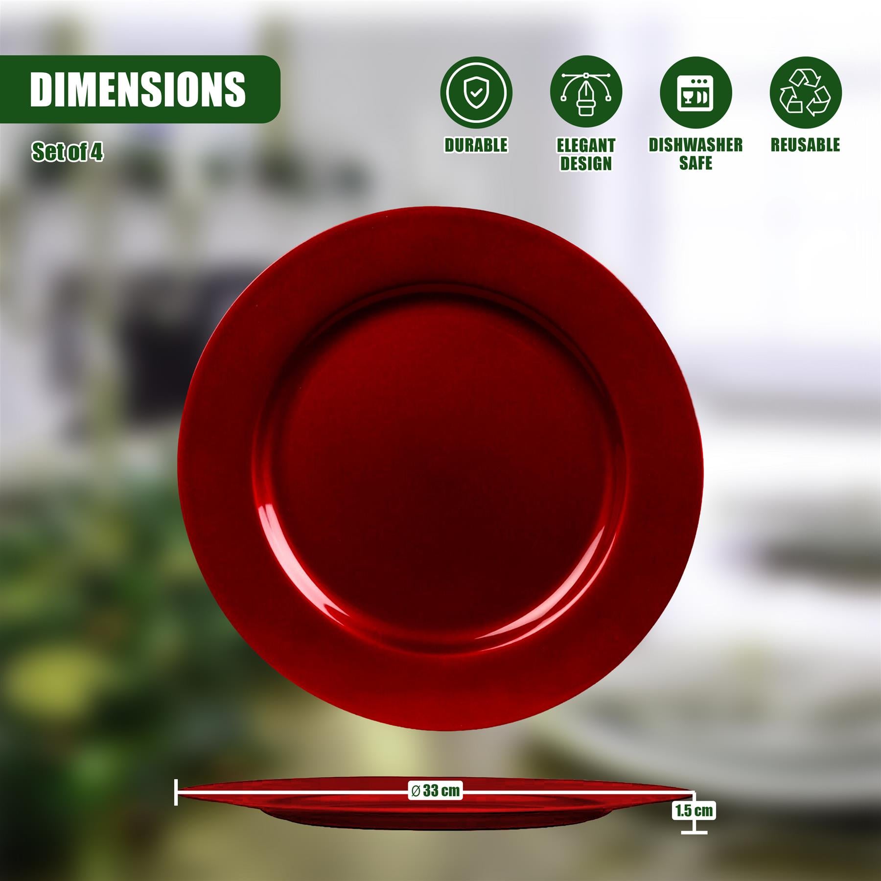 Set of 4 Charger Plates