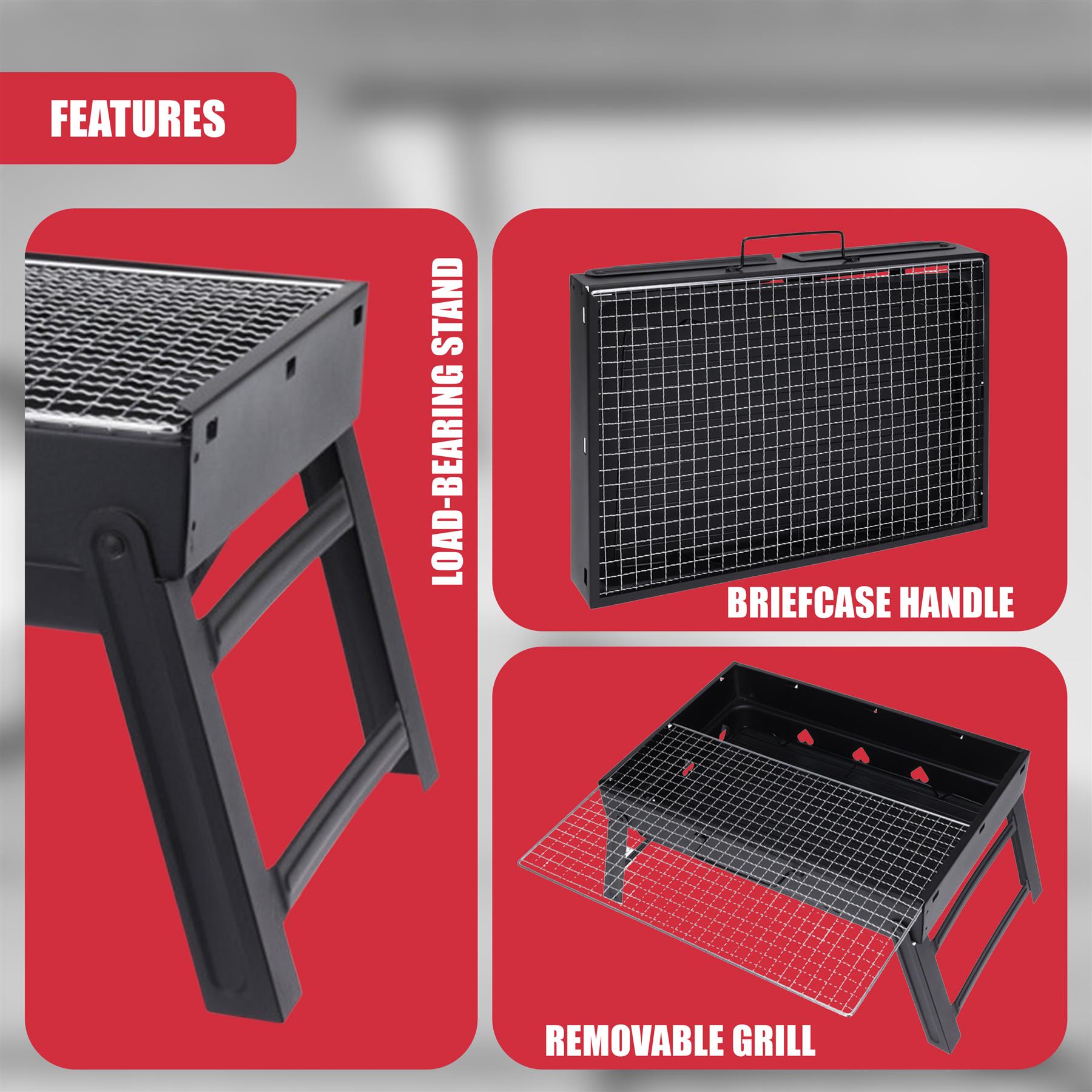 Portable Charcoal BBQ Grill by GEEZY - The Magic Toy Shop