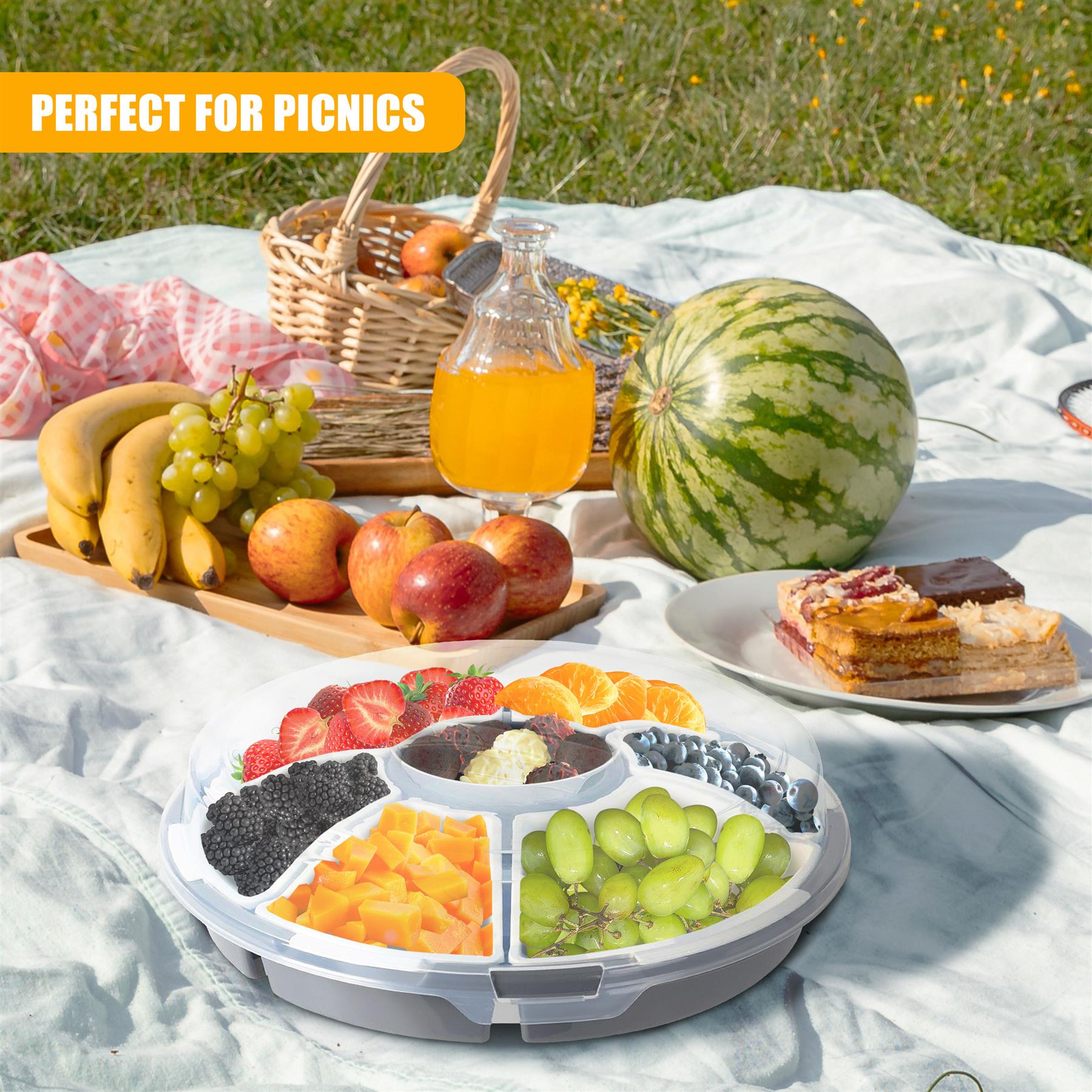 Round Snack Tray with Lid by GEEZY - The Magic Toy Shop