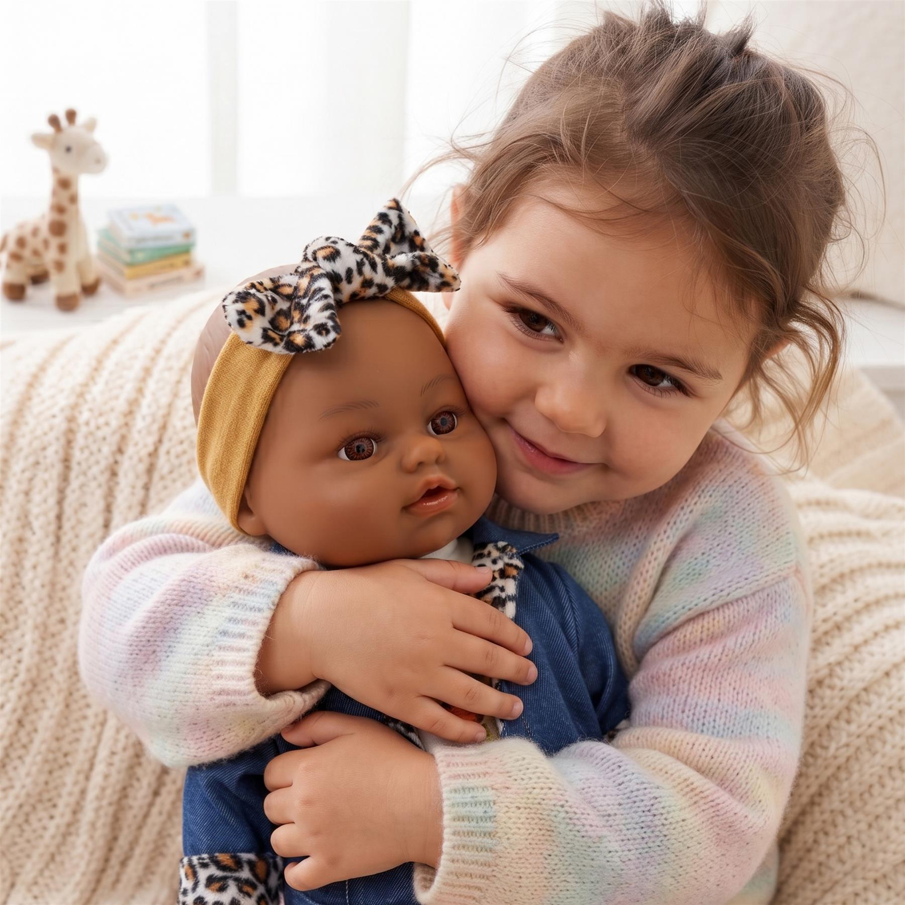 BiBi Black Baby Doll "Cheetah" (45 cm / 18")