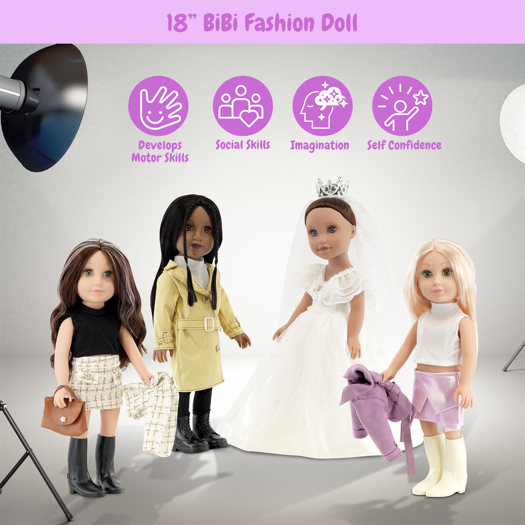 BiBi Fashion Doll "ASHLEY" (47 cm / 18") by BiBi Doll - The Magic Toy Shop