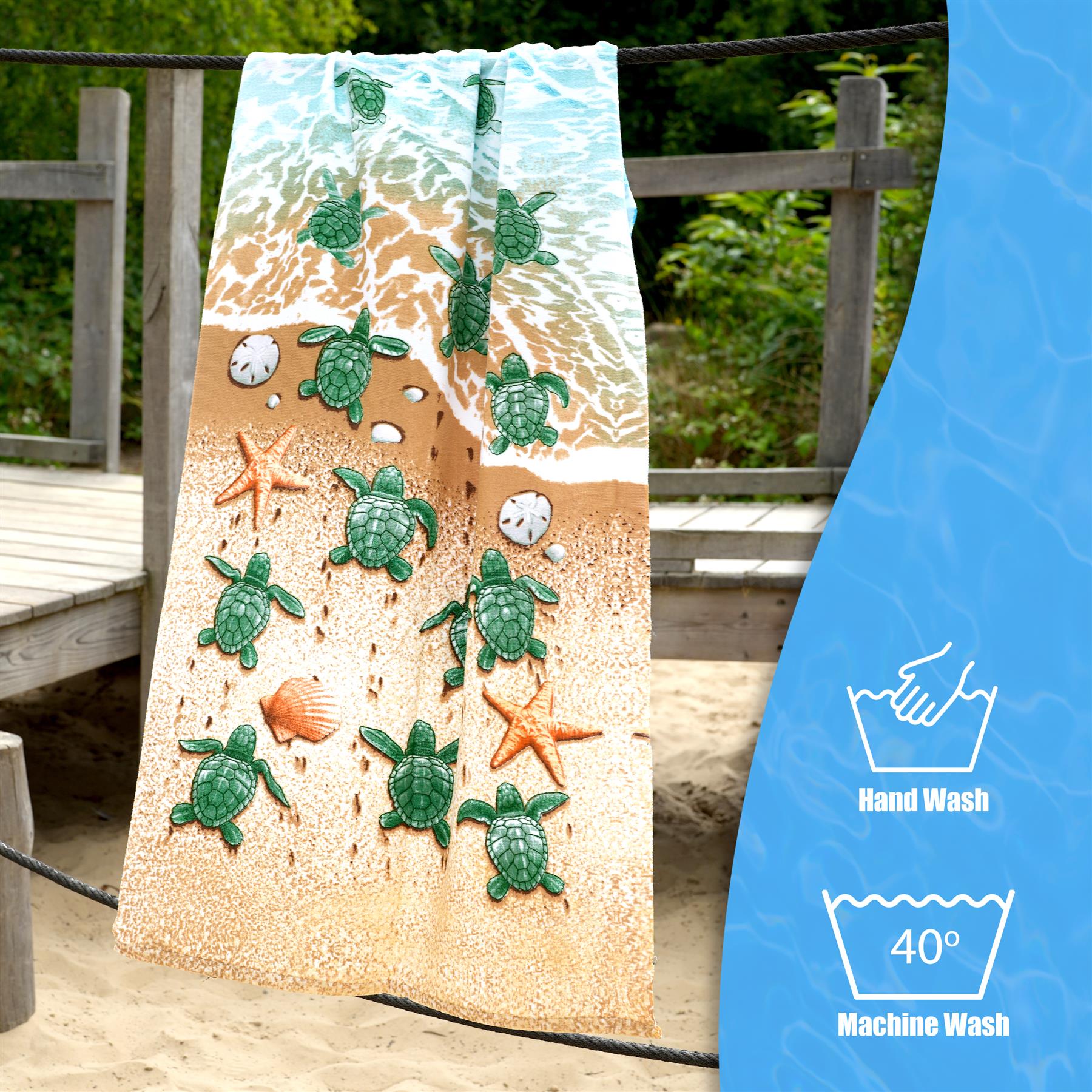 Turtles Design Large Towel by Geezy - The Magic Toy Shop