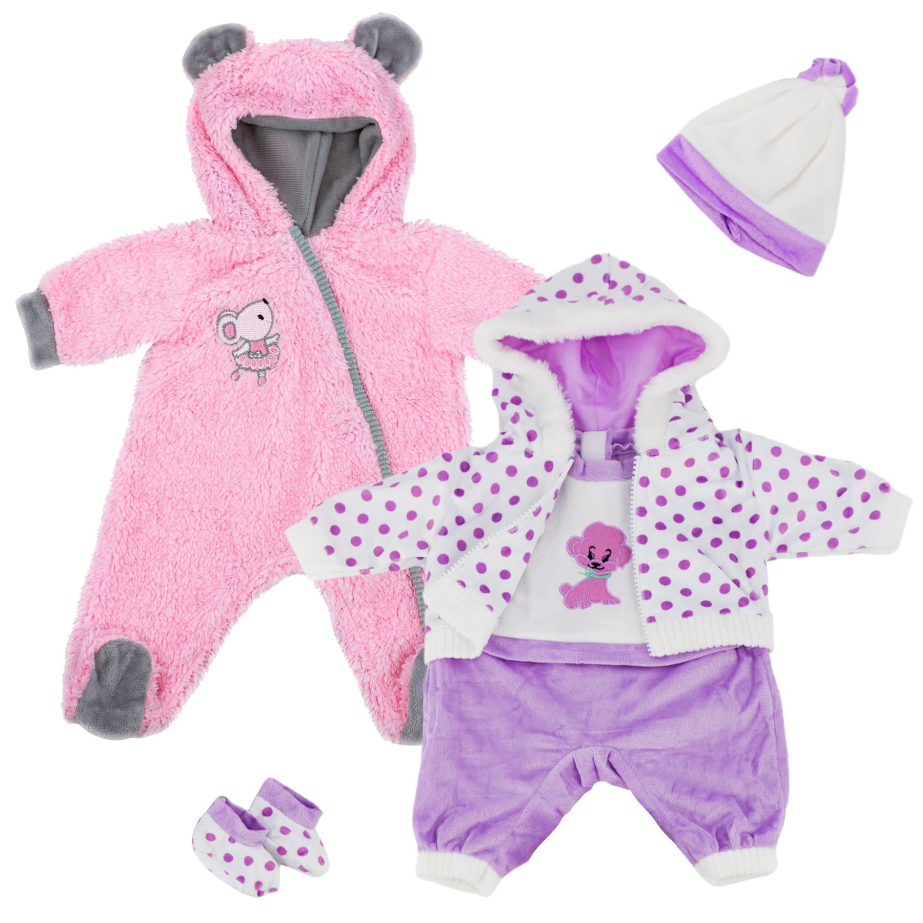 BiBi Outfits - Set of Two Doll (Pink & Purple) (45 cm / 18") by BiBi Doll - The Magic Toy Shop