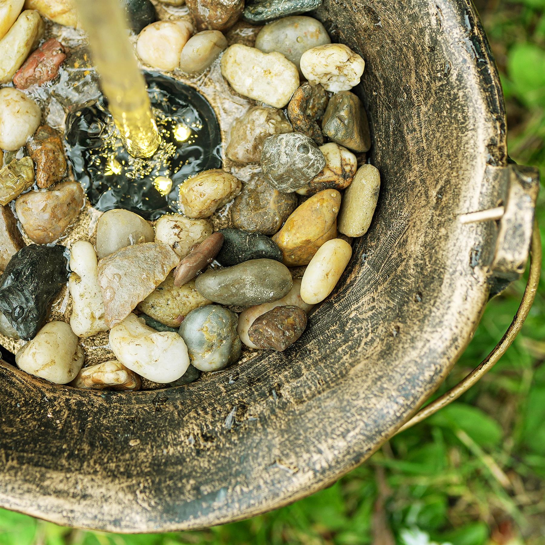 Tap Bucket Solar Water Feature Outdoor With LED by GEEZY - The Magic Toy Shop