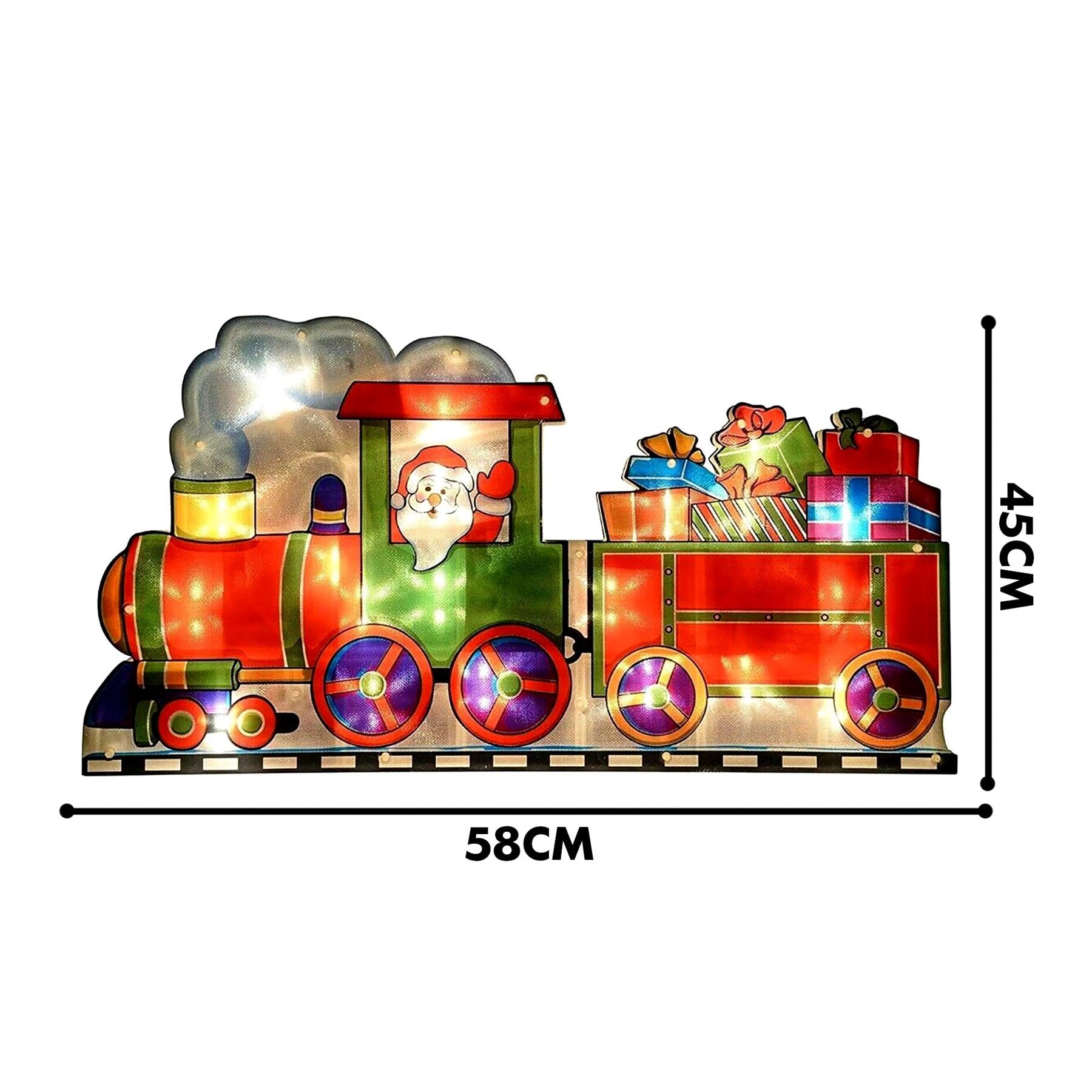 Christmas Silhouette Lights Santa in Train by GEEZY - The Magic Toy Shop