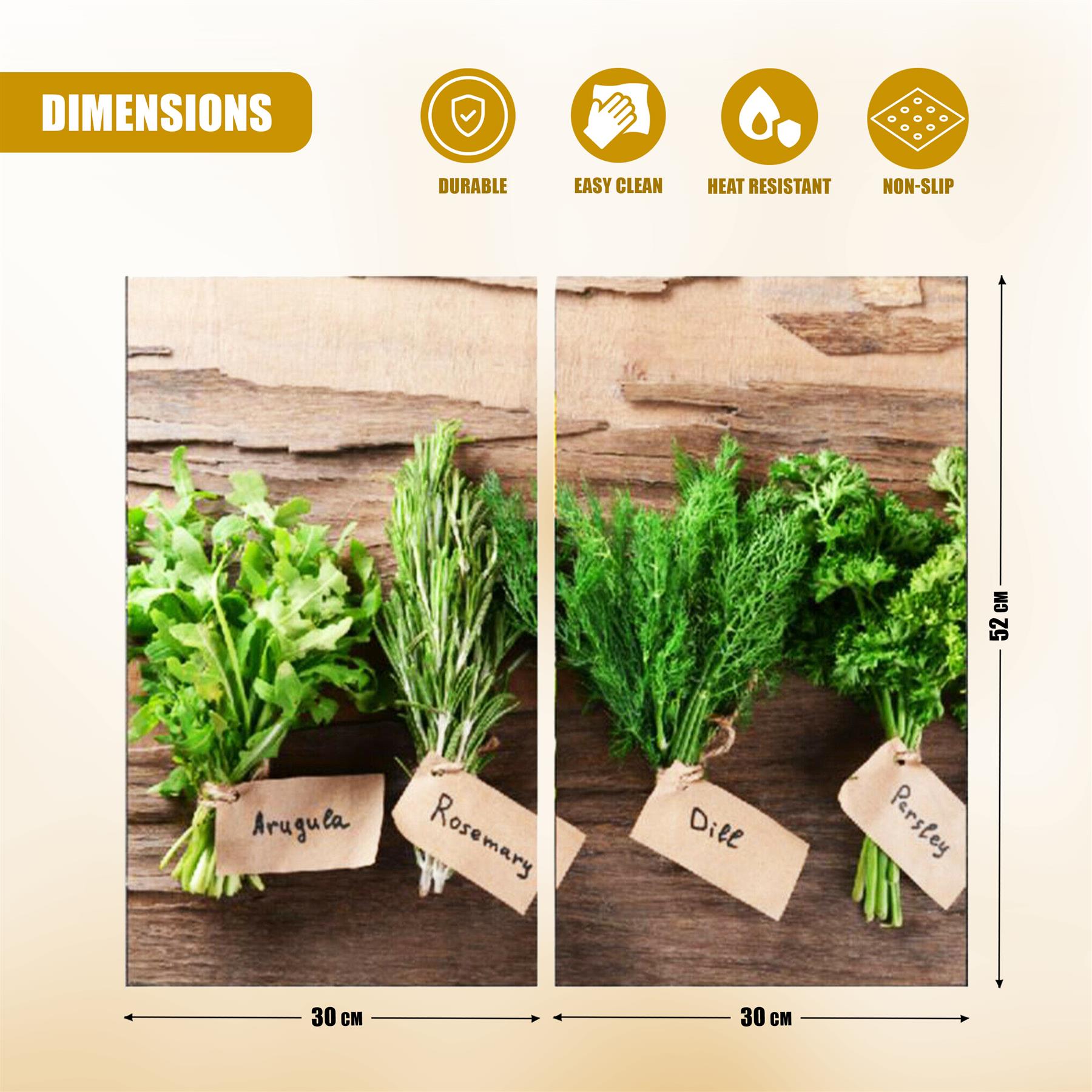 Glass Cutting Boards with Herbs Design by Geezy - The Magic Toy Shop