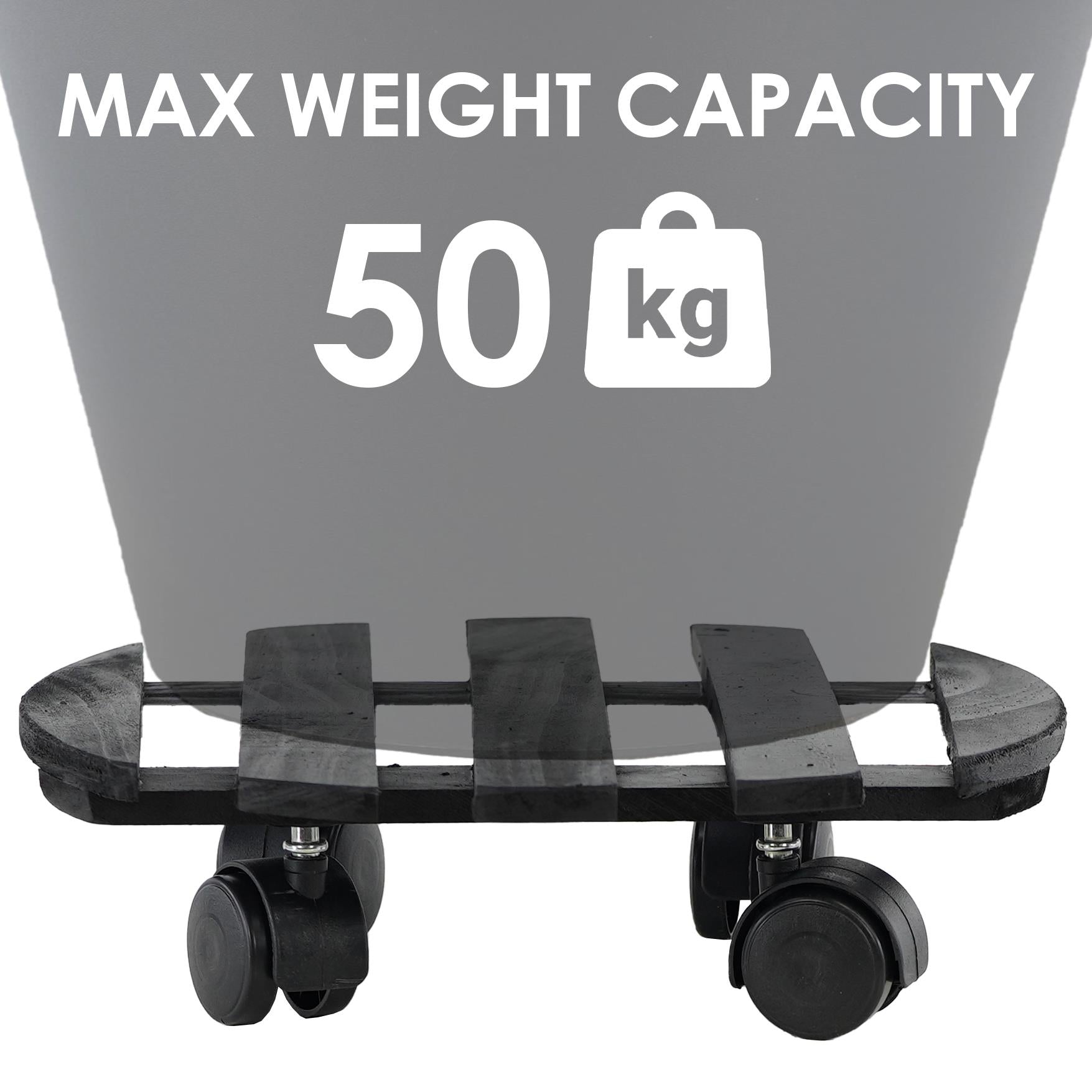 Wooden Round Plant Trolley with Wheels by GEEZY - The Magic Toy Shop