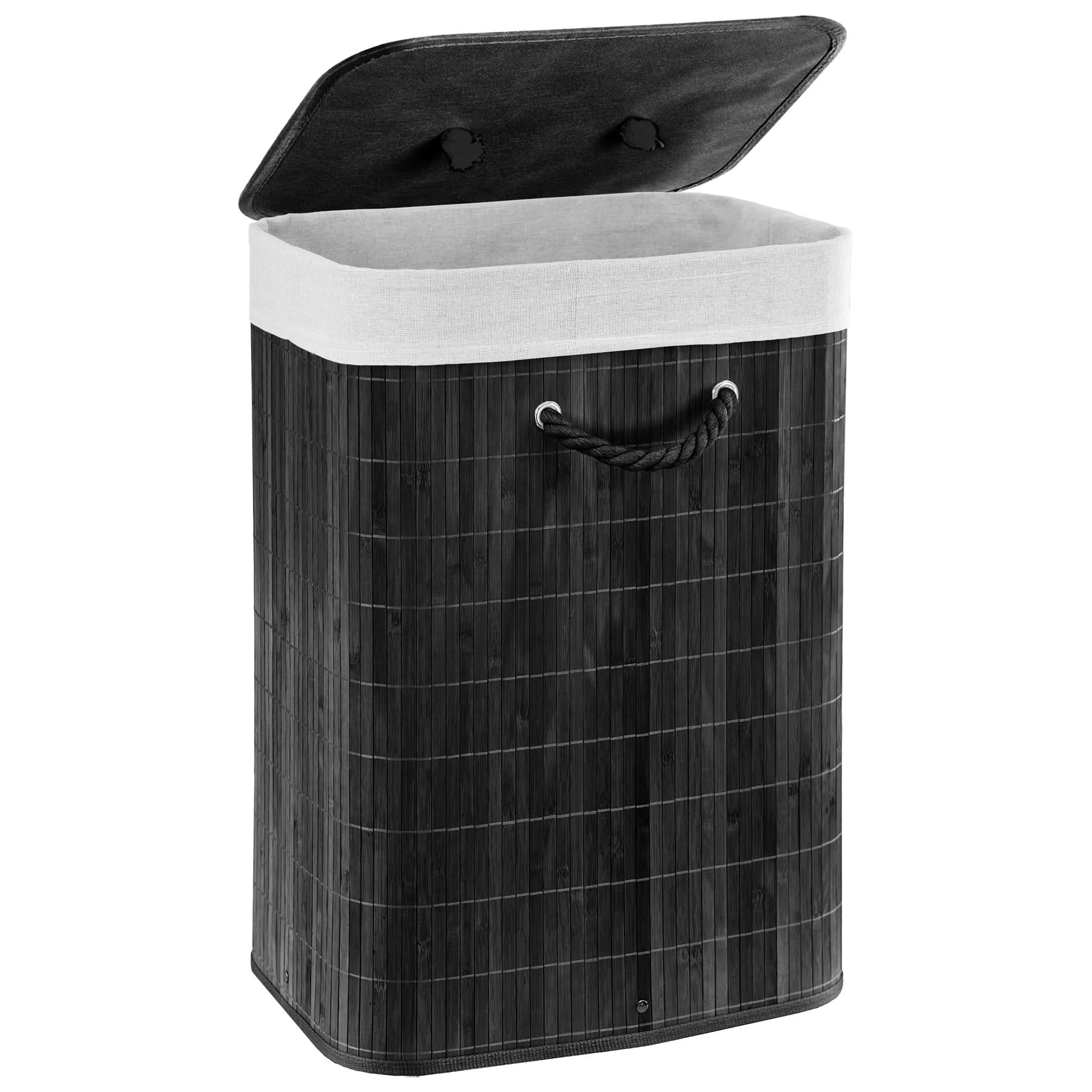 Rectangular Bamboo Basket Black by GEEZY - The Magic Toy Shop