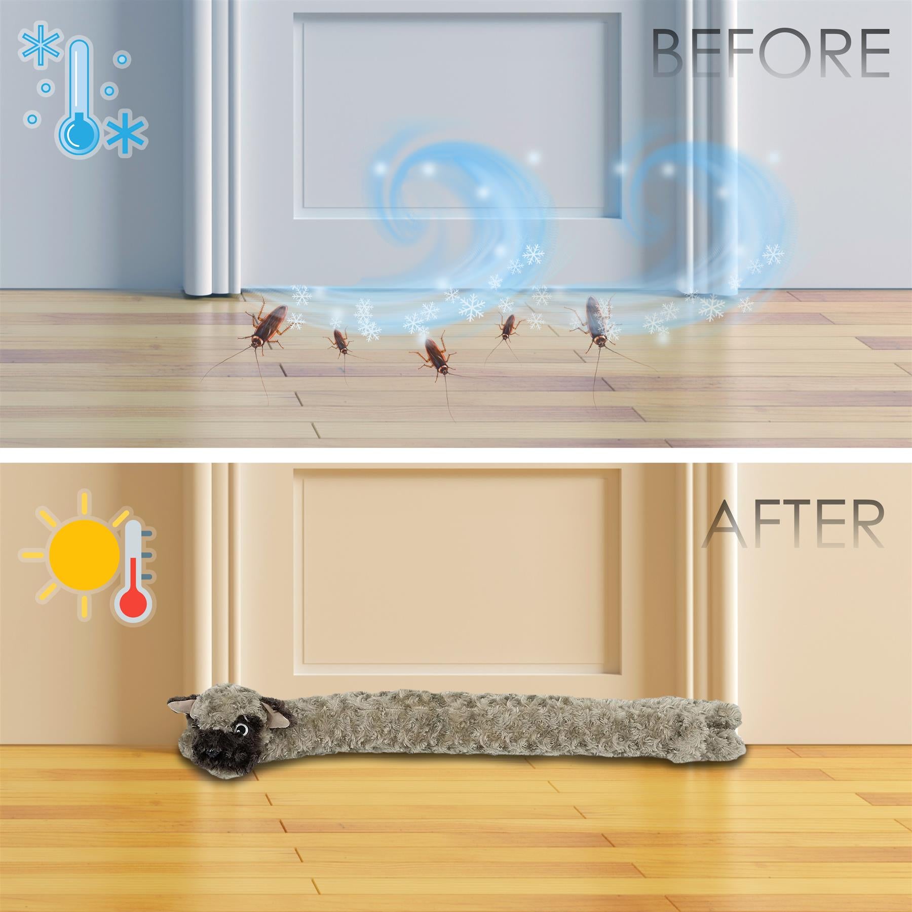 Novelty Brown Dog Draught Excluder for Doors by GEEZY - The Magic Toy Shop