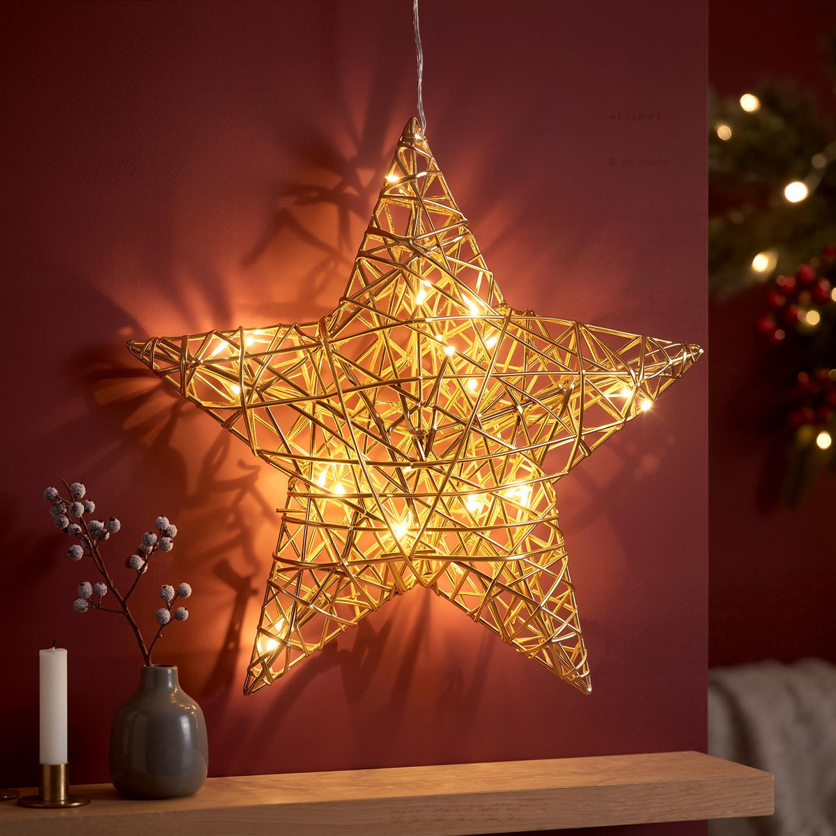 Hanging LED Christmas Star