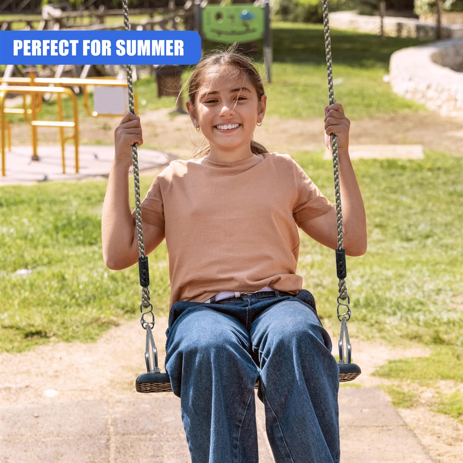 Heavy Duty Swing Seat with Polyhemp Ropes by GEEZY - The Magic Toy Shop