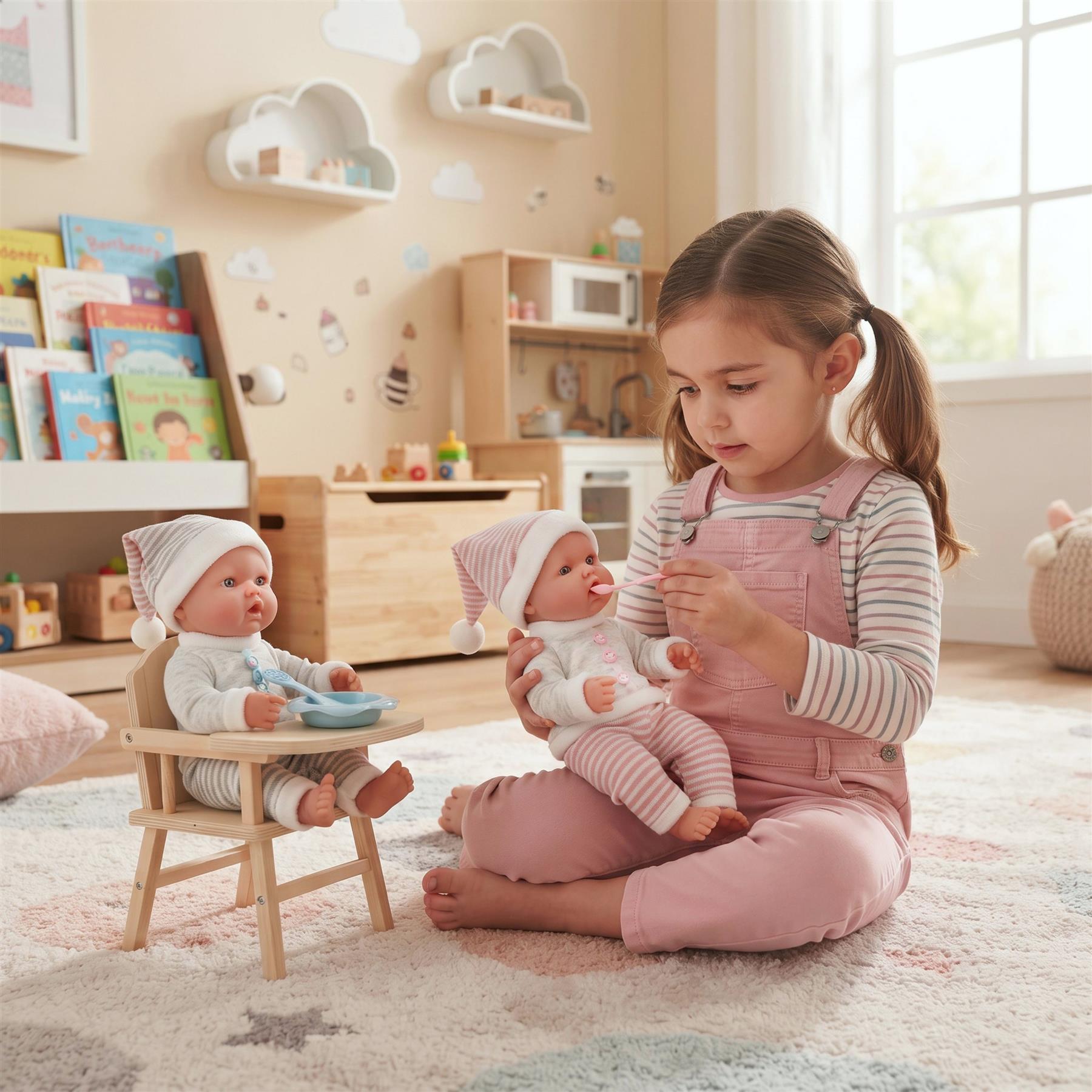 Twin Baby Dolls Dummy and Feeding Set