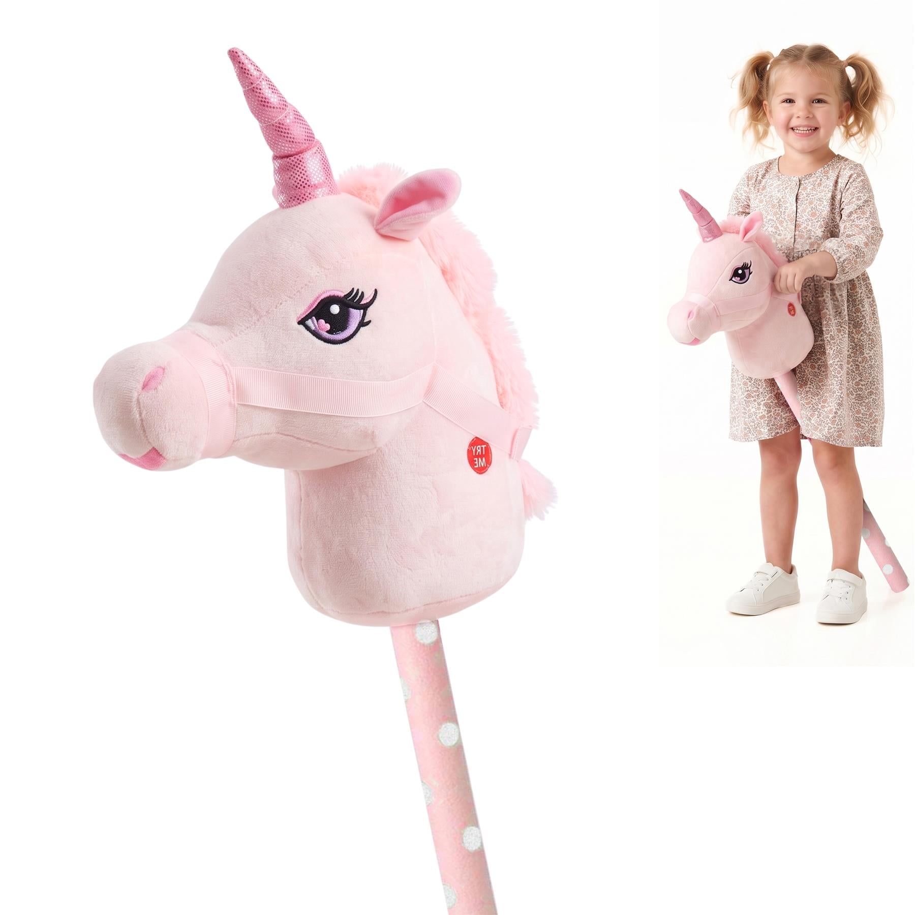 Unicorn Hobby Horse - Pink