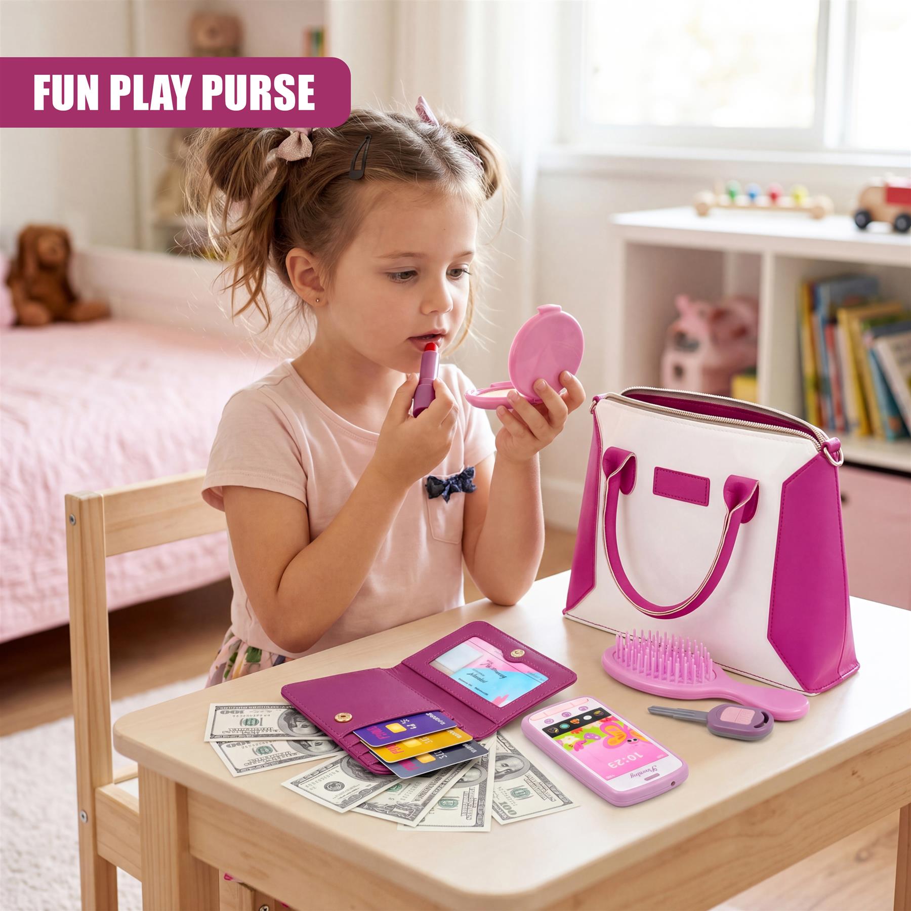Toy Handbag Pretend Play Makeup Set
