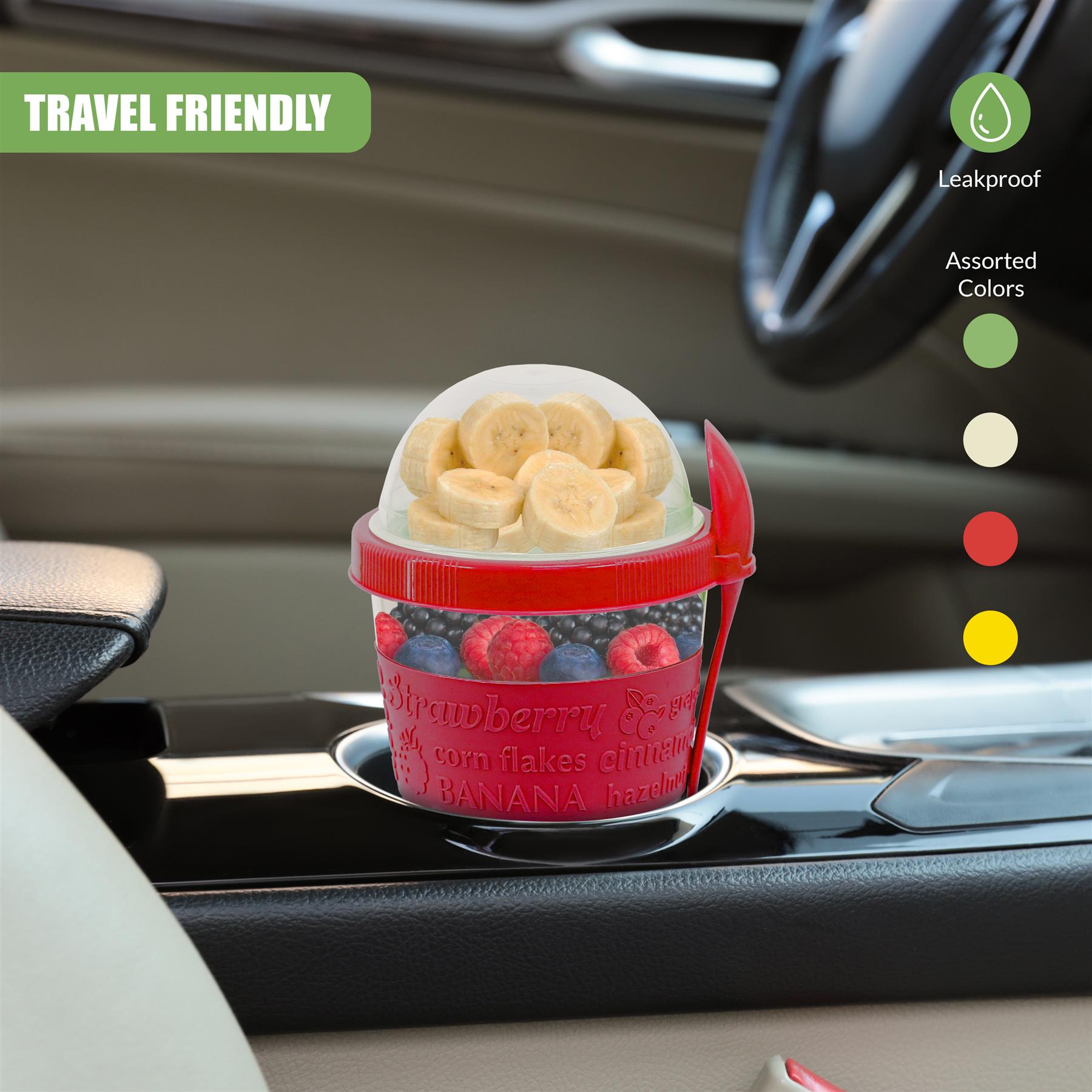 Yogurt Mug with Compartment and Spoon by GEEZY - The Magic Toy Shop