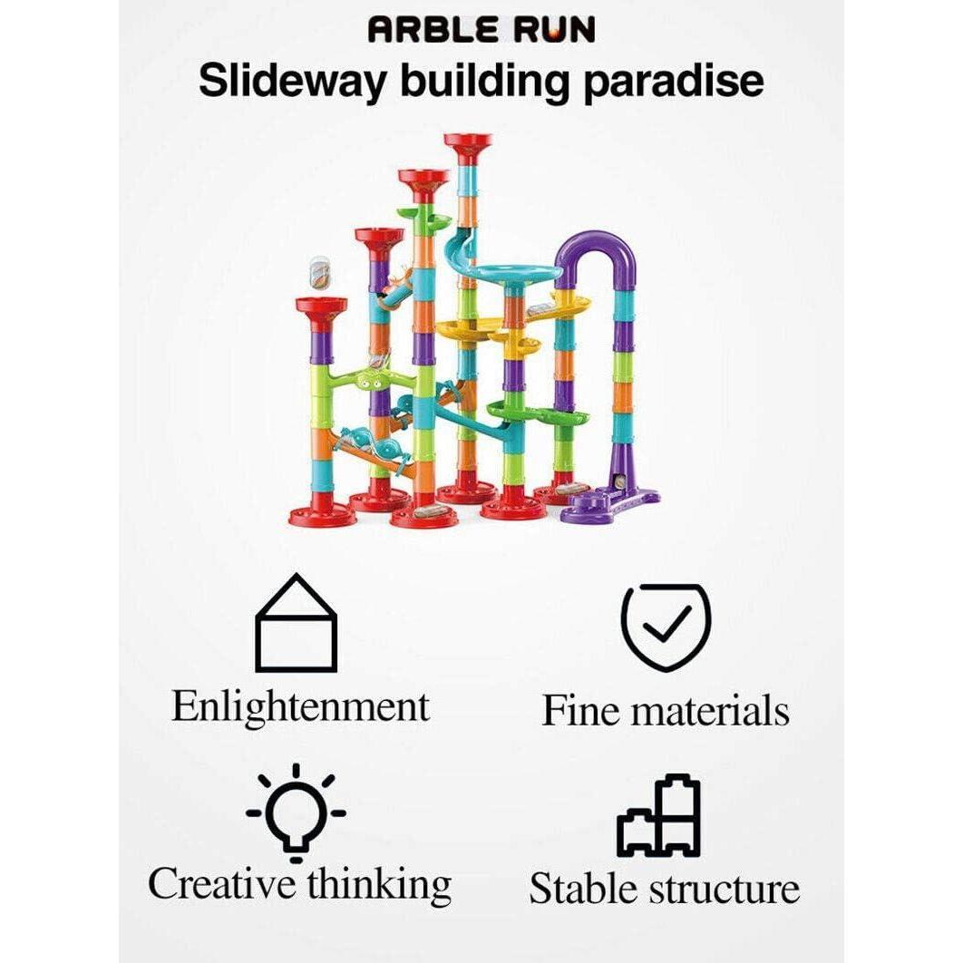 Marble Run Race Building Block Maze Toy Set 113 pcs by The Magic Toy Shop - The Magic Toy Shop