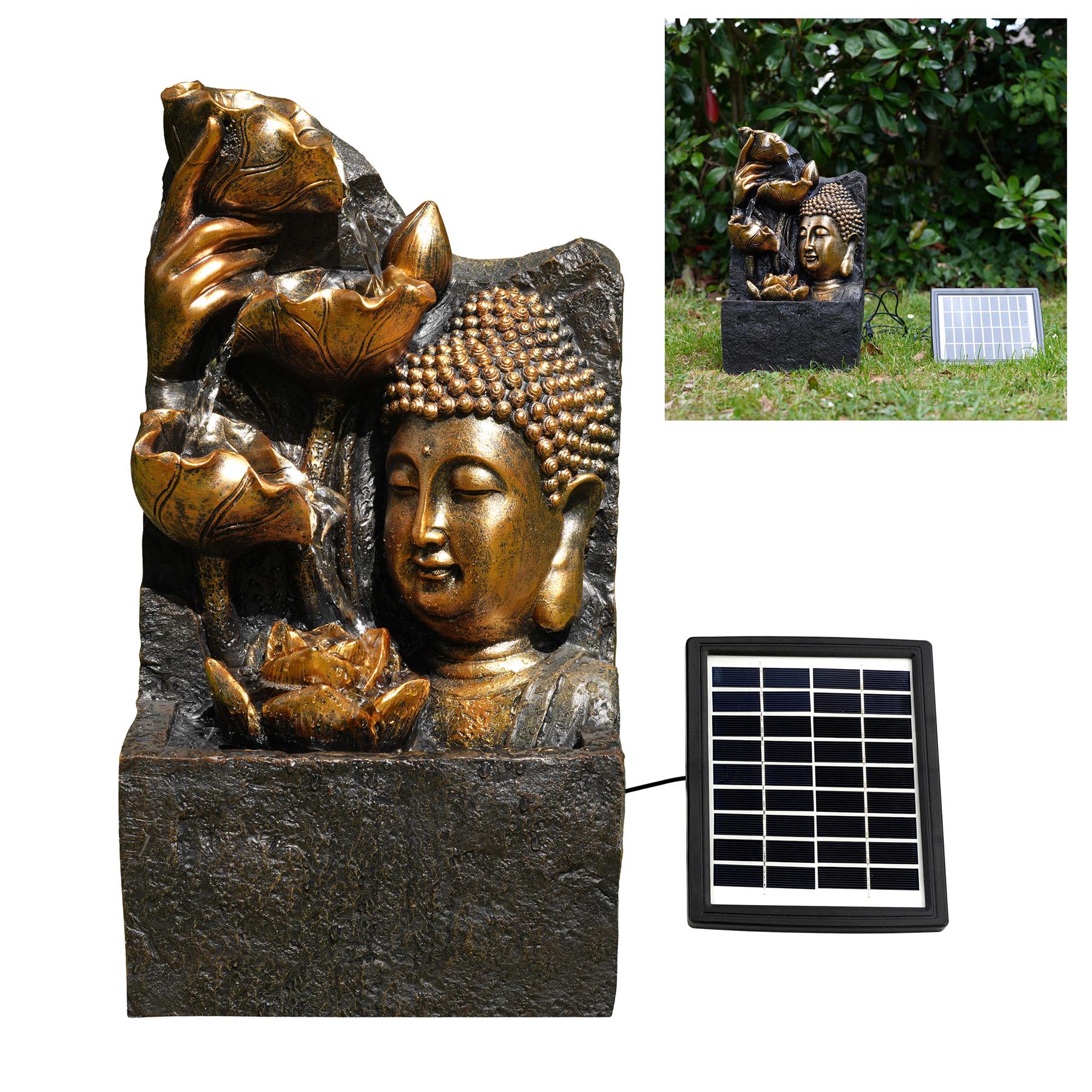 Solar Buddha Head Fountain