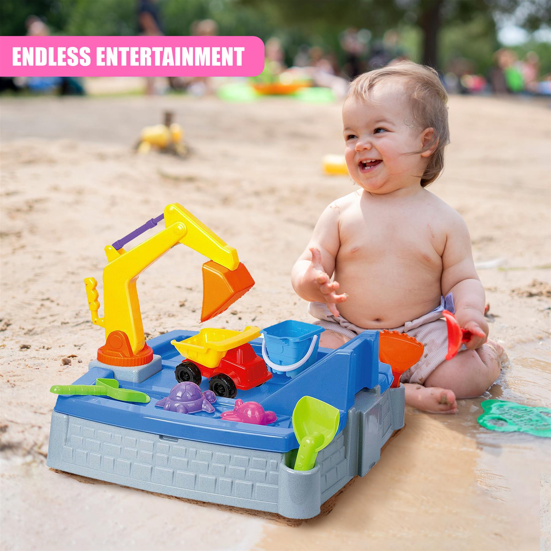 2 in 1 Kids Sand Box Water Table by The Magic Toy Shop - The Magic Toy Shop