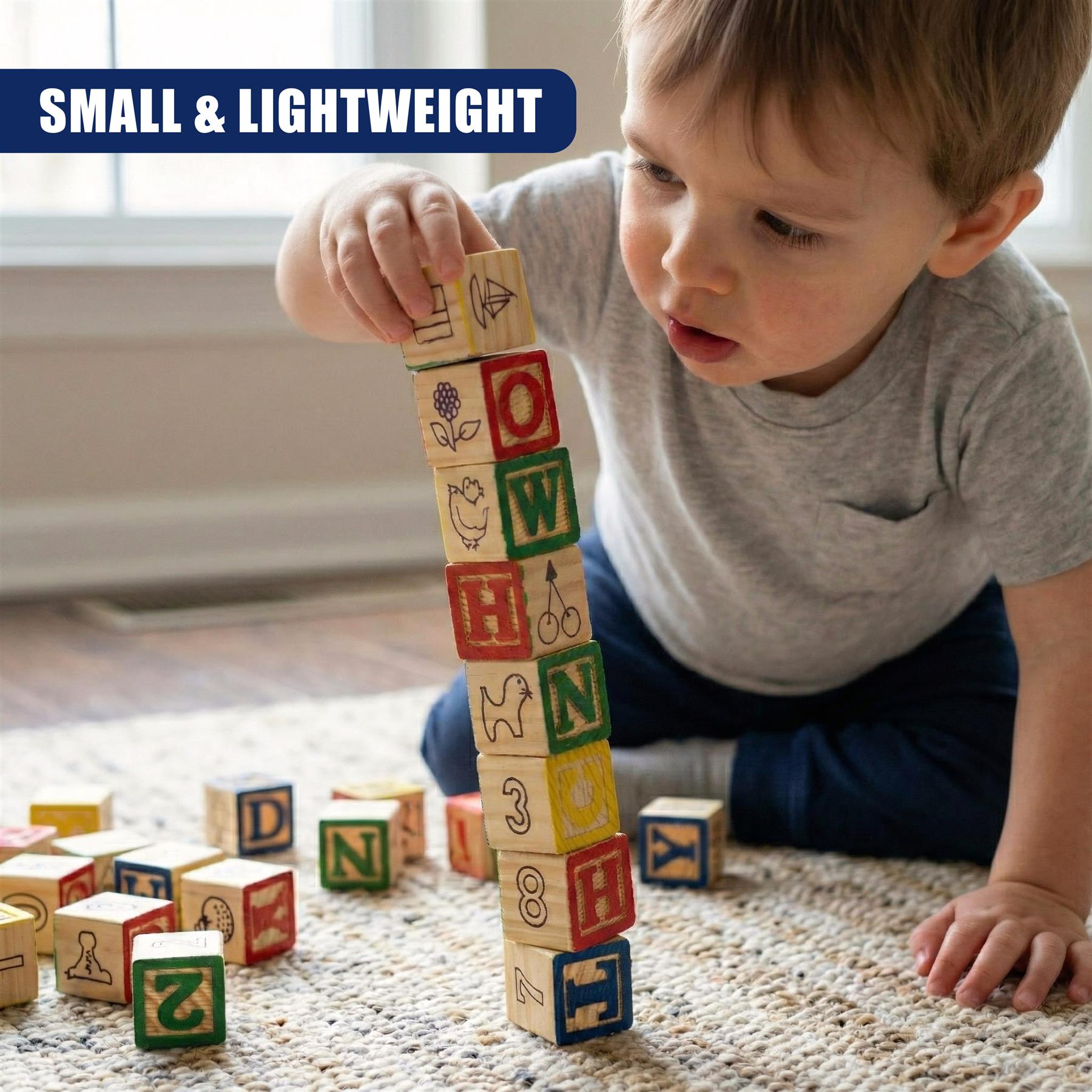 Wooden Block Set ABC 123 Number Block Set