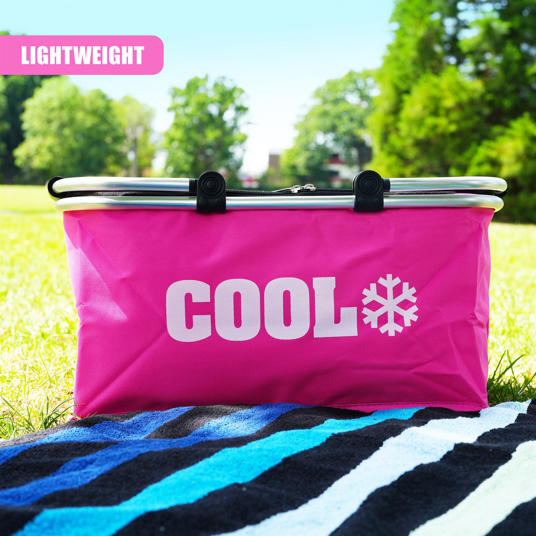 Pink Cooler Basket Bag by Geezy - The Magic Toy Shop