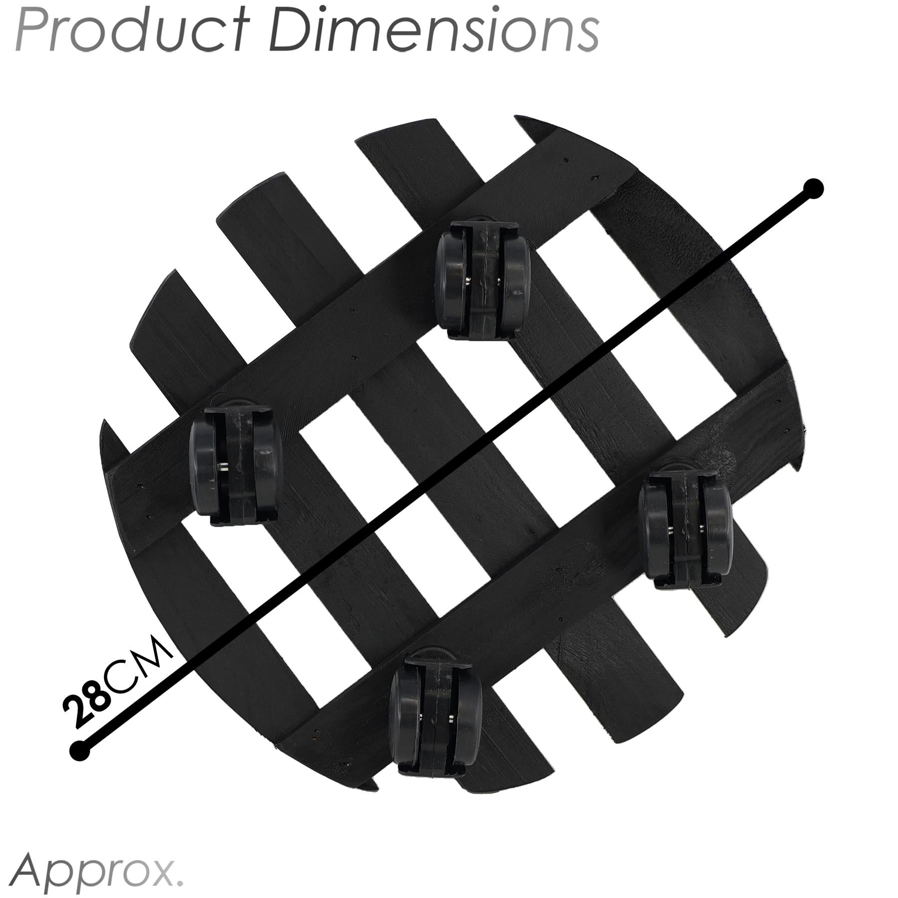 Wooden Round Plant Trolley with Wheels by GEEZY - The Magic Toy Shop