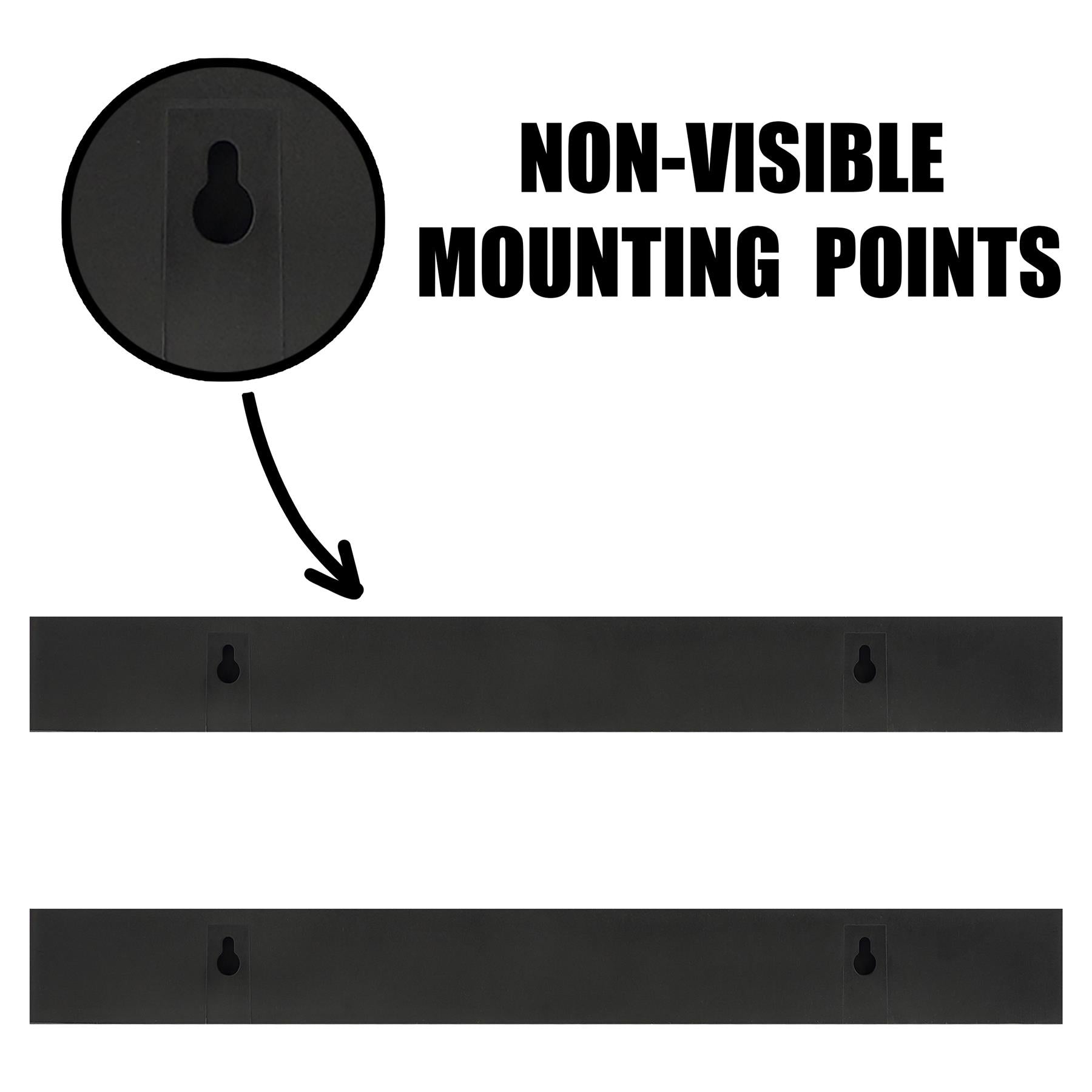 Black Shelf 45 cm Pack 2 by GEEZY - The Magic Toy Shop