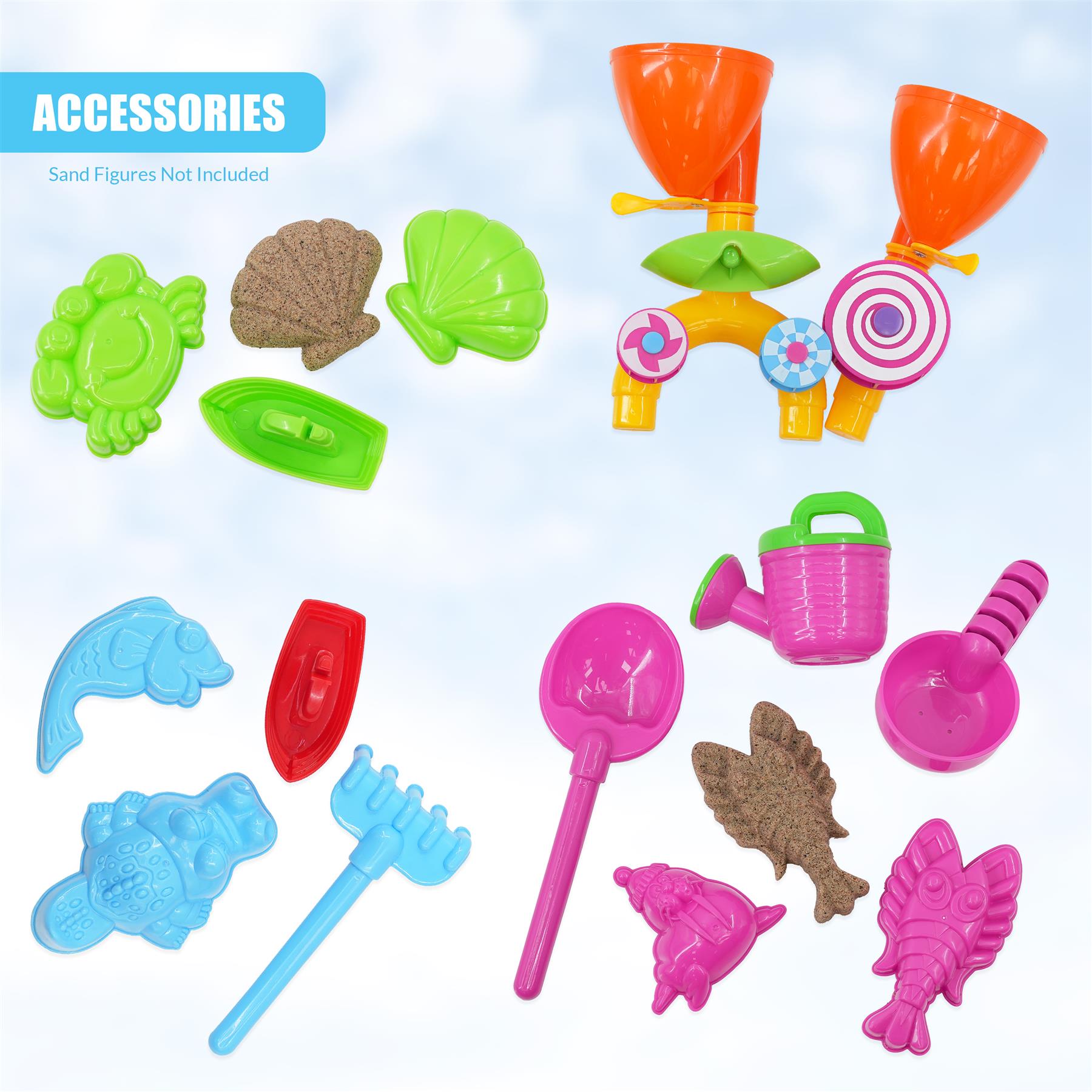 Blue Sand and Water Table Garden Sandpit Play Set by The Magic Toy Shop - The Magic Toy Shop