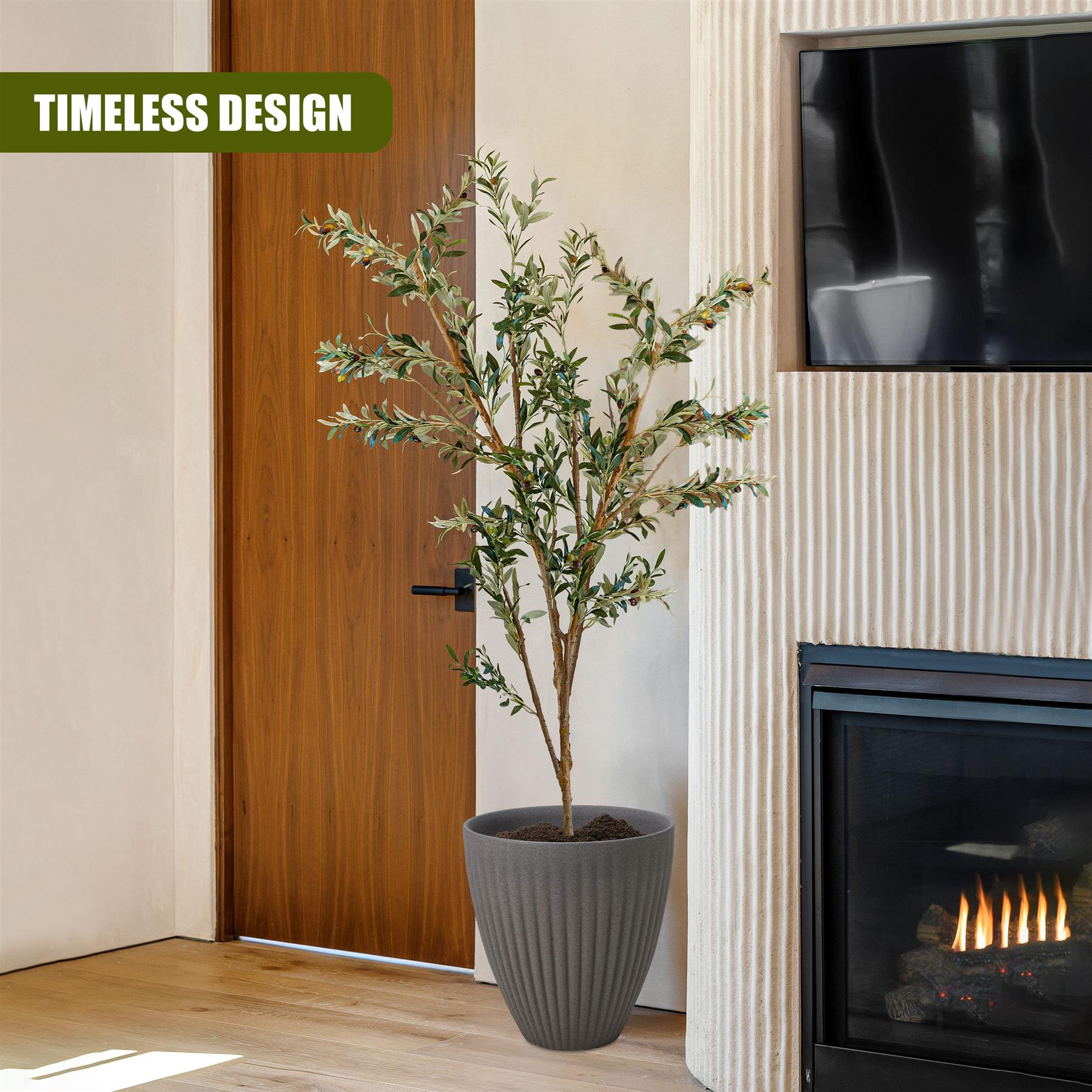 Large Grey Round Planter by GEEZY - The Magic Toy Shop