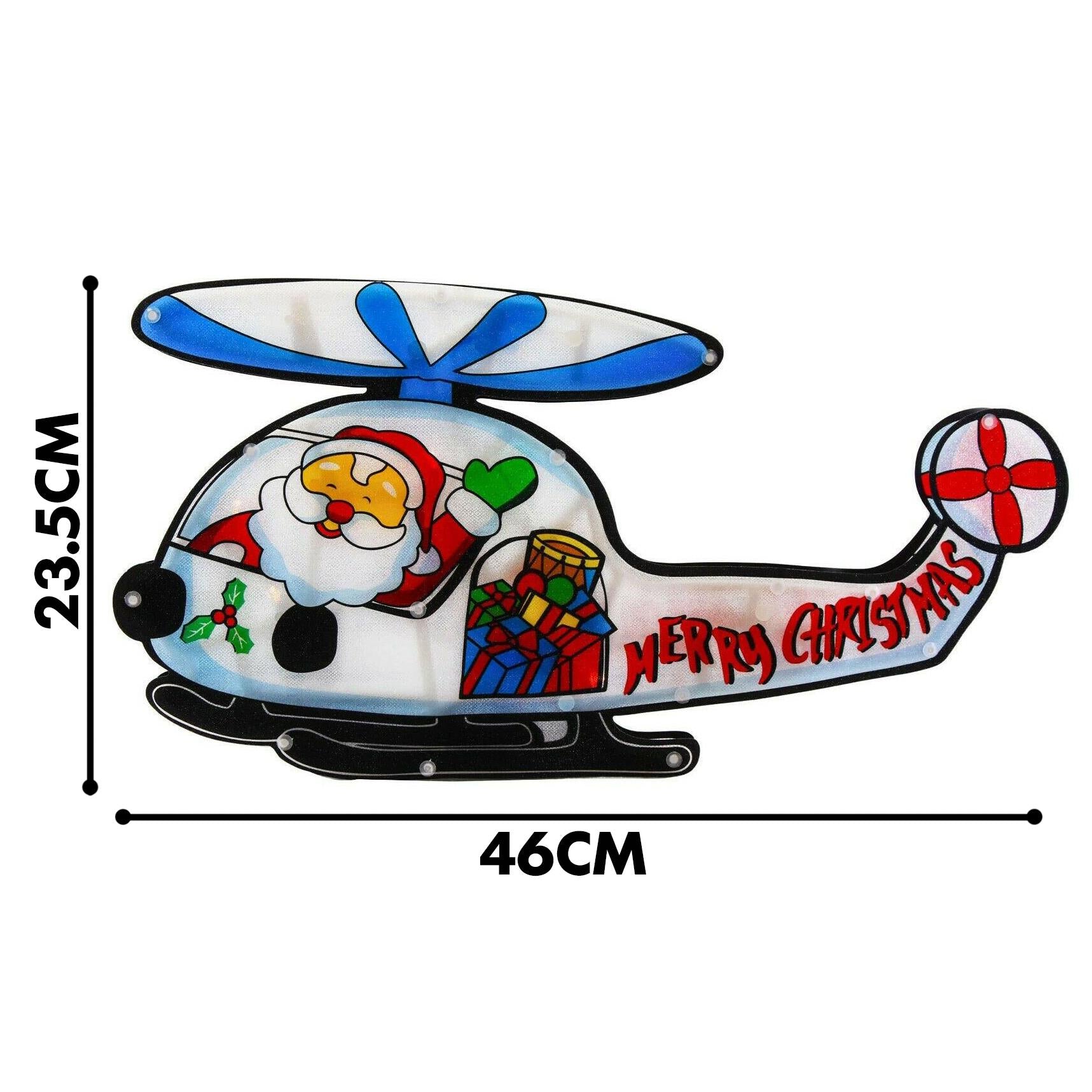 Helicopter Sign Christmas LED Light Silhouette by The Magic Toy Shop - The Magic Toy Shop
