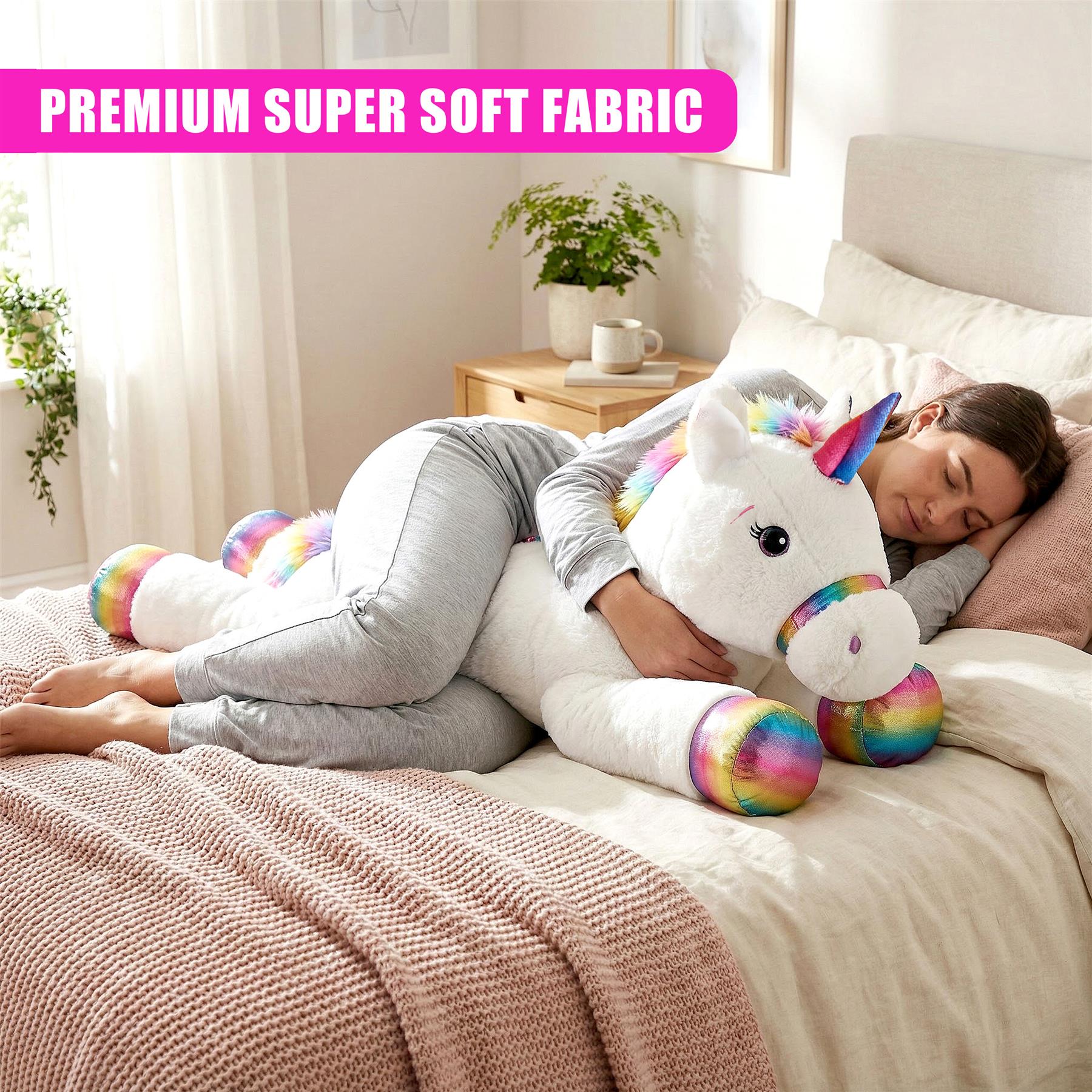 Giant Lying Unicorn Soft Toy - 110 cm