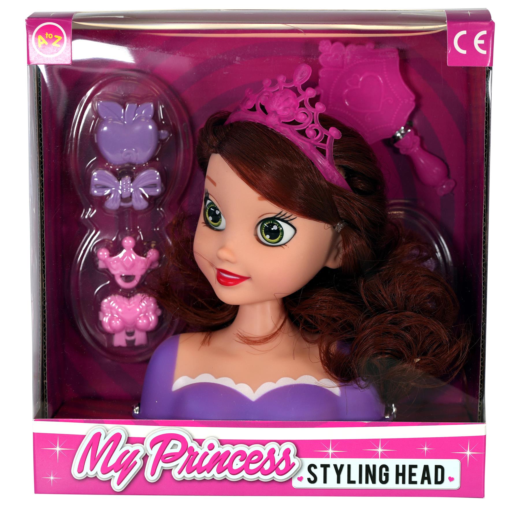 Princess Styling Head with Hair Accessories by BiBi Doll - The Magic Toy Shop
