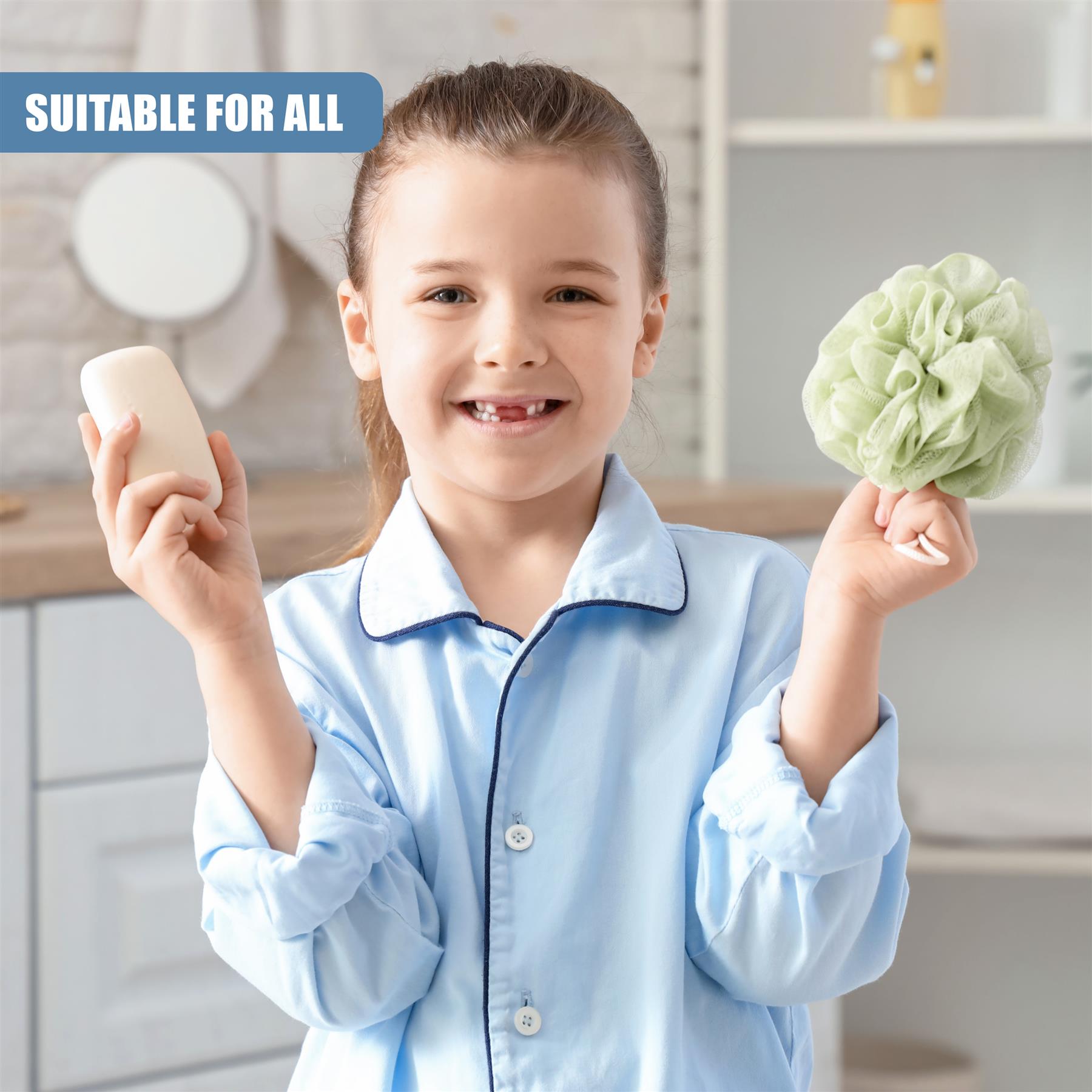 Body Loofah Set of 5 with Mesh Storage Bag by GEEZY - The Magic Toy Shop