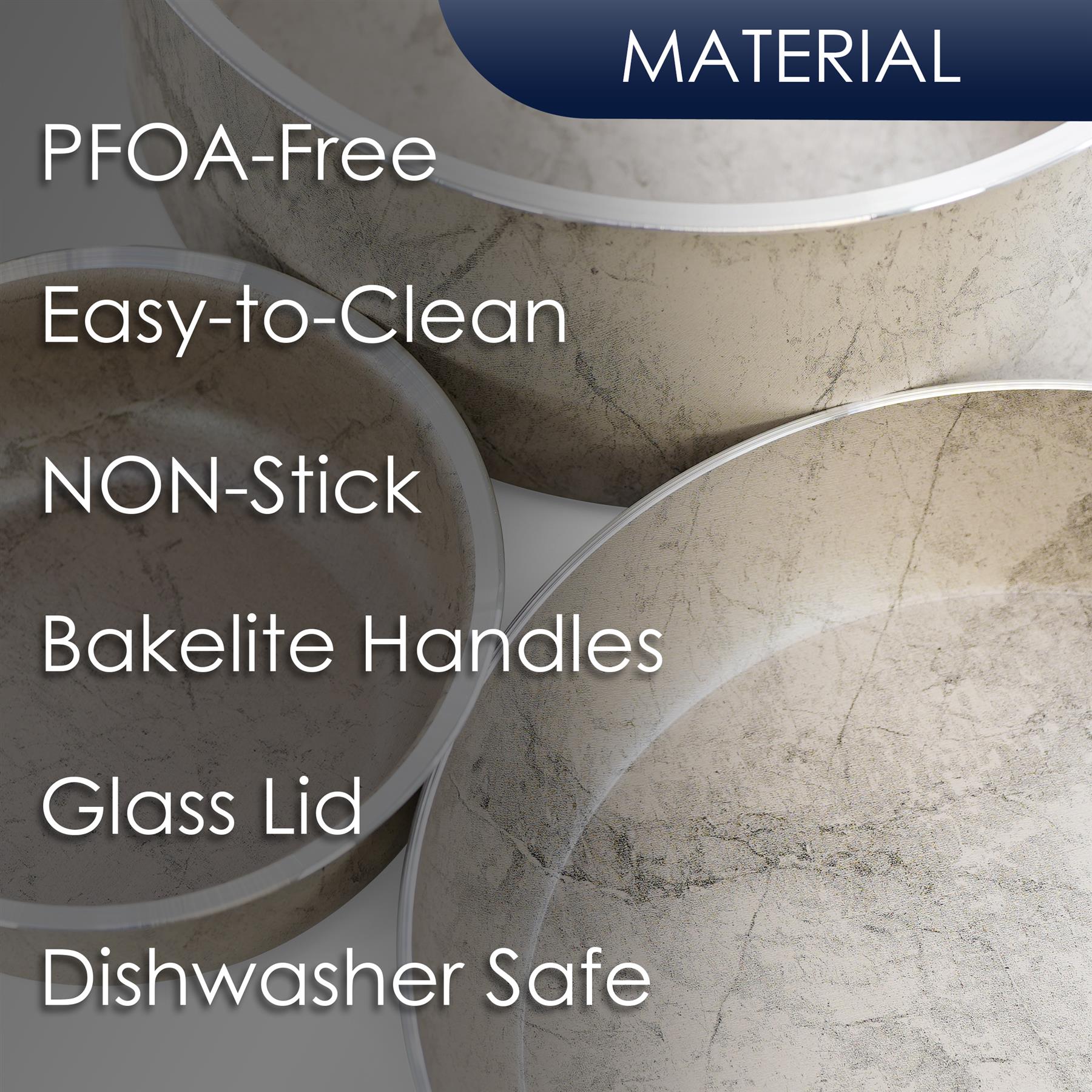 Cream 5 pc Non-Stick Pots and Pans Set by Geezy - The Magic Toy Shop