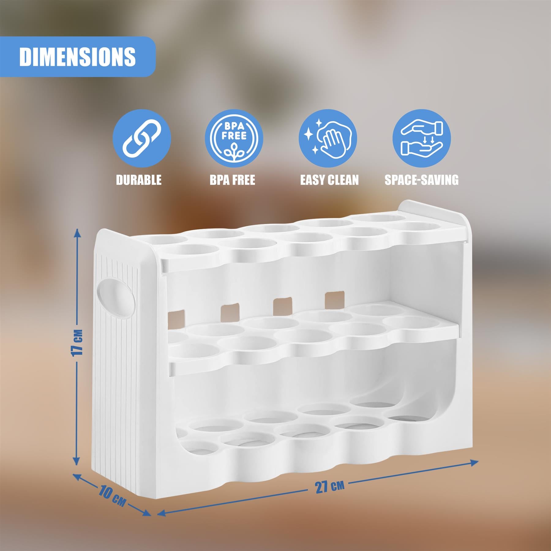 30 Grid 3 Layer BPA Free Egg Holder by GEEZY - The Magic Toy Shop