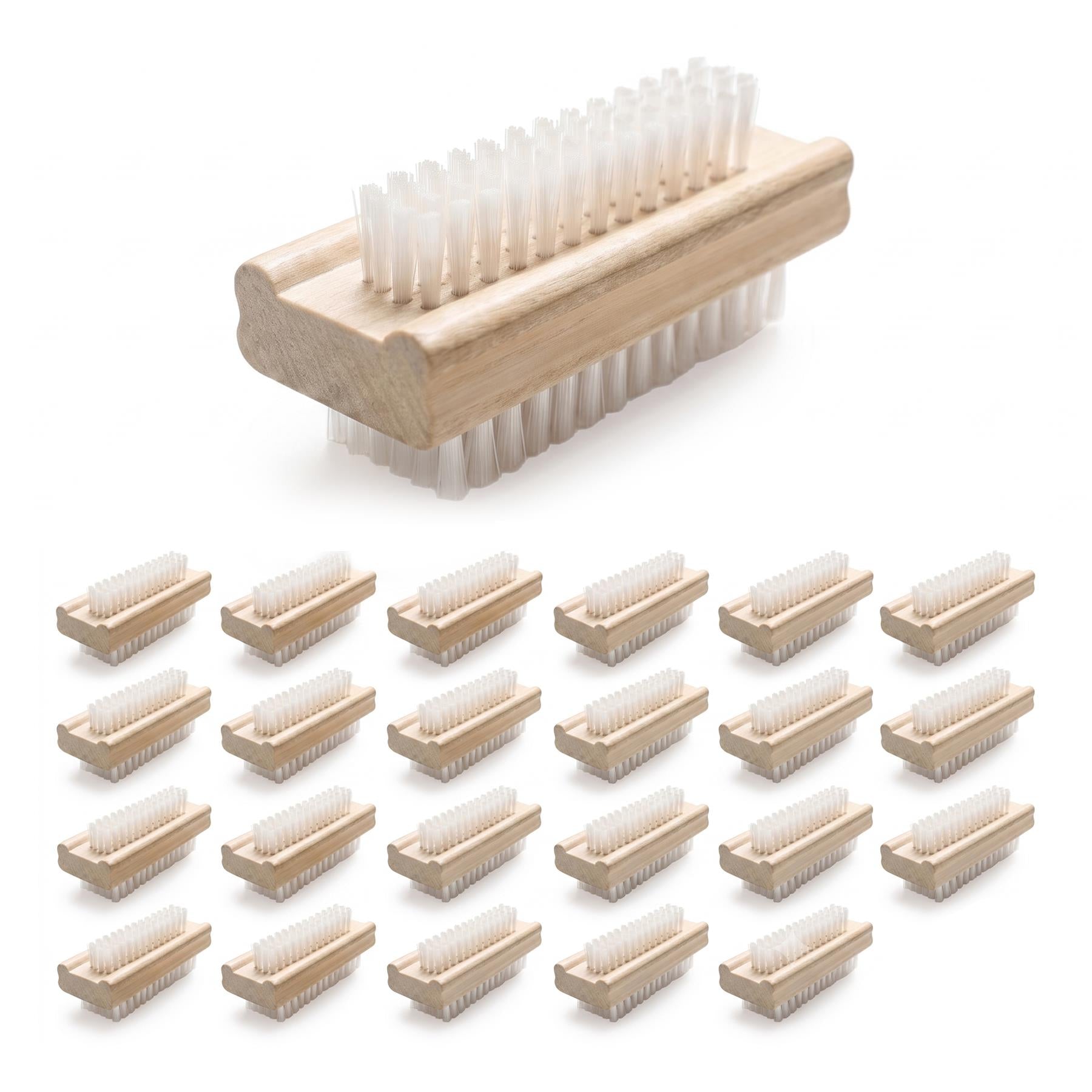 Wooden Double Sided Nail Brushes with Firm Bristles