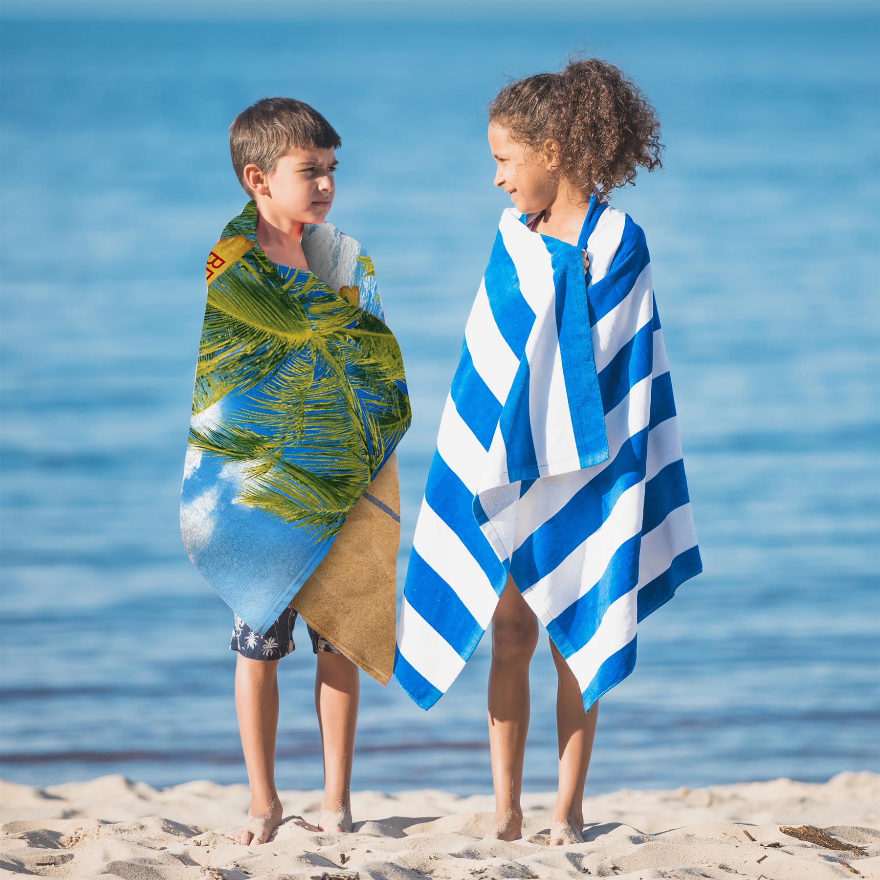 Beach Signs Design Large Towel by GEEZY - The Magic Toy Shop