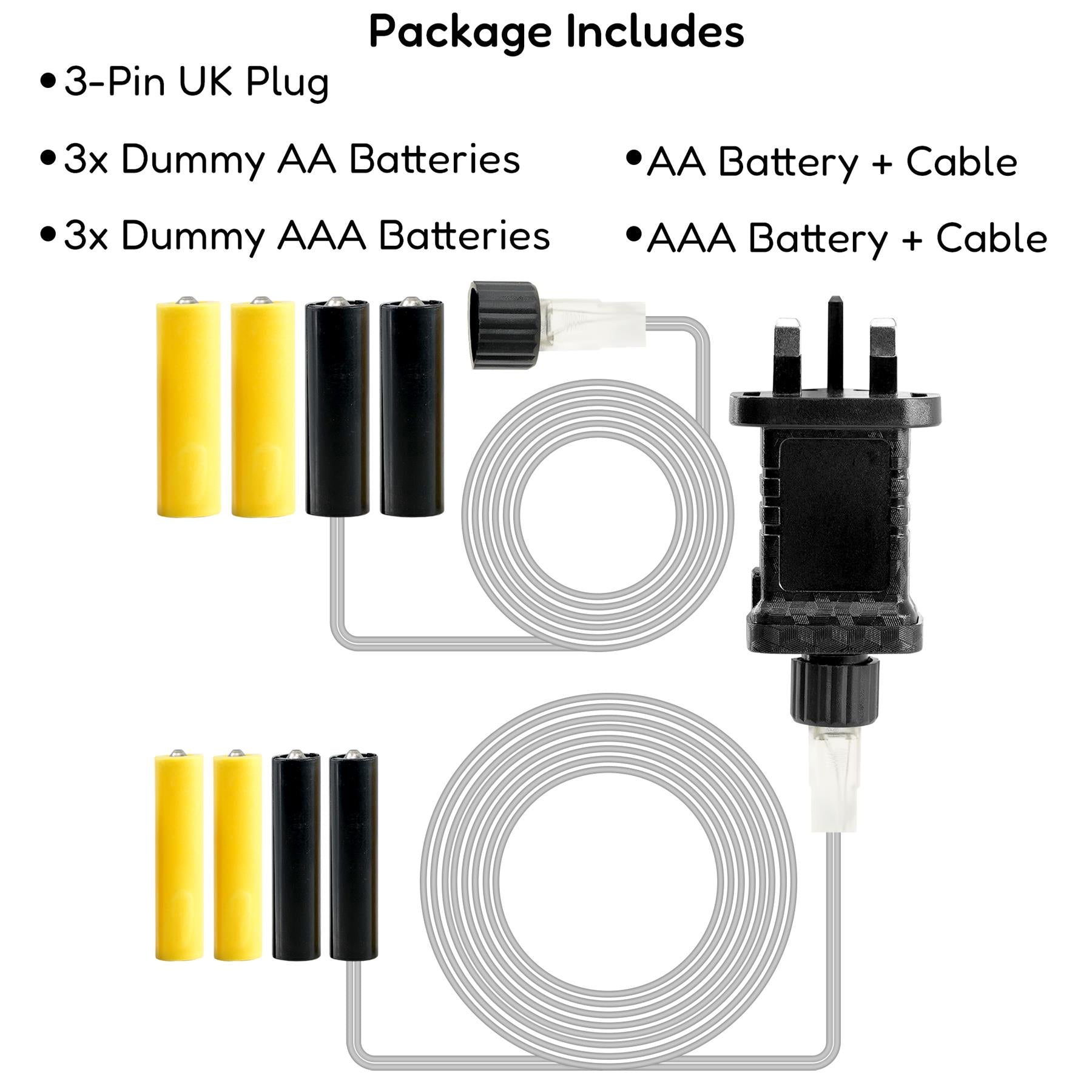 AA/AAA Battery Adaptor Battery Eliminator for Decorations and Electronic Devices by Geezy - The Magic Toy Shop