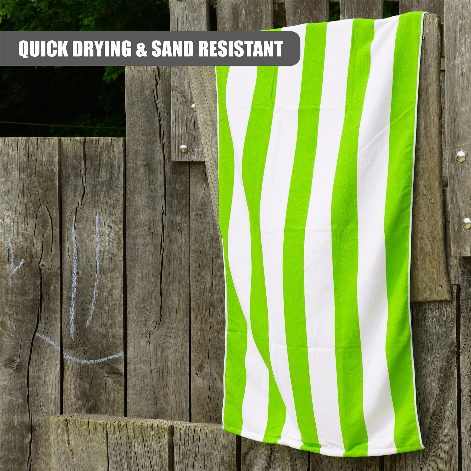 Striped Microfibre Beach Towels - Set of 4 by GEEZY - The Magic Toy Shop