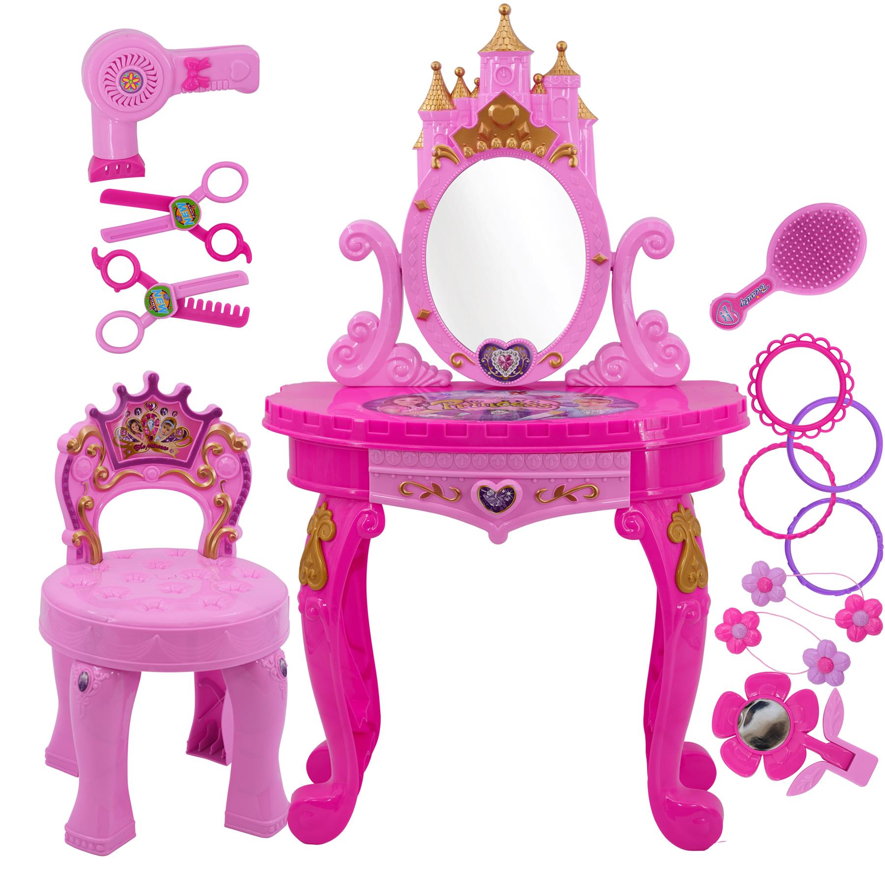 Princess Vanity Dressing Table, Stool & Toy Accessories