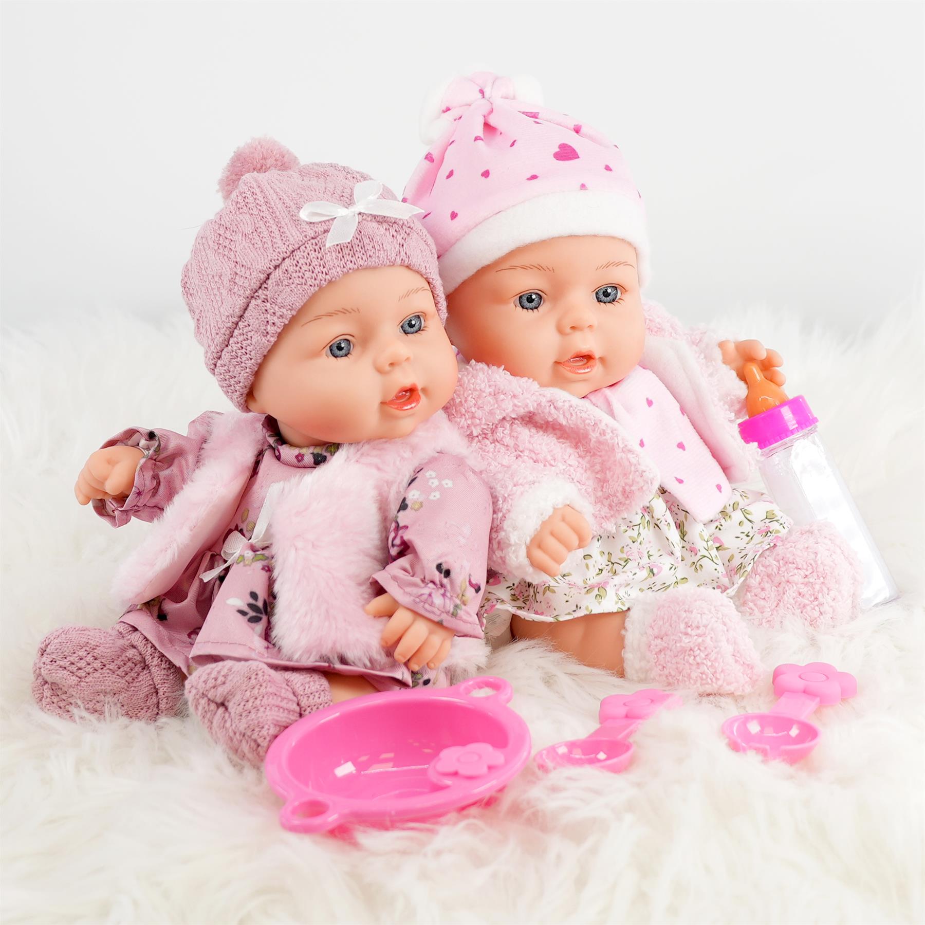 BiBi Twin Baby Dolls "Ella & Emma" (25 cm / 10") by BiBi Doll - The Magic Toy Shop