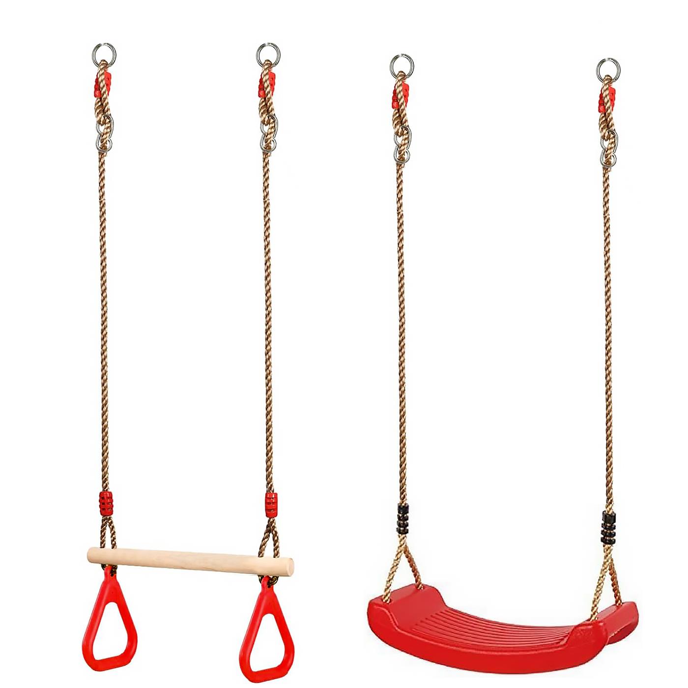 Set of Trapeze Monkey Bar and Plastic Swing Seat by The Magic Toy Shop - The Magic Toy Shop