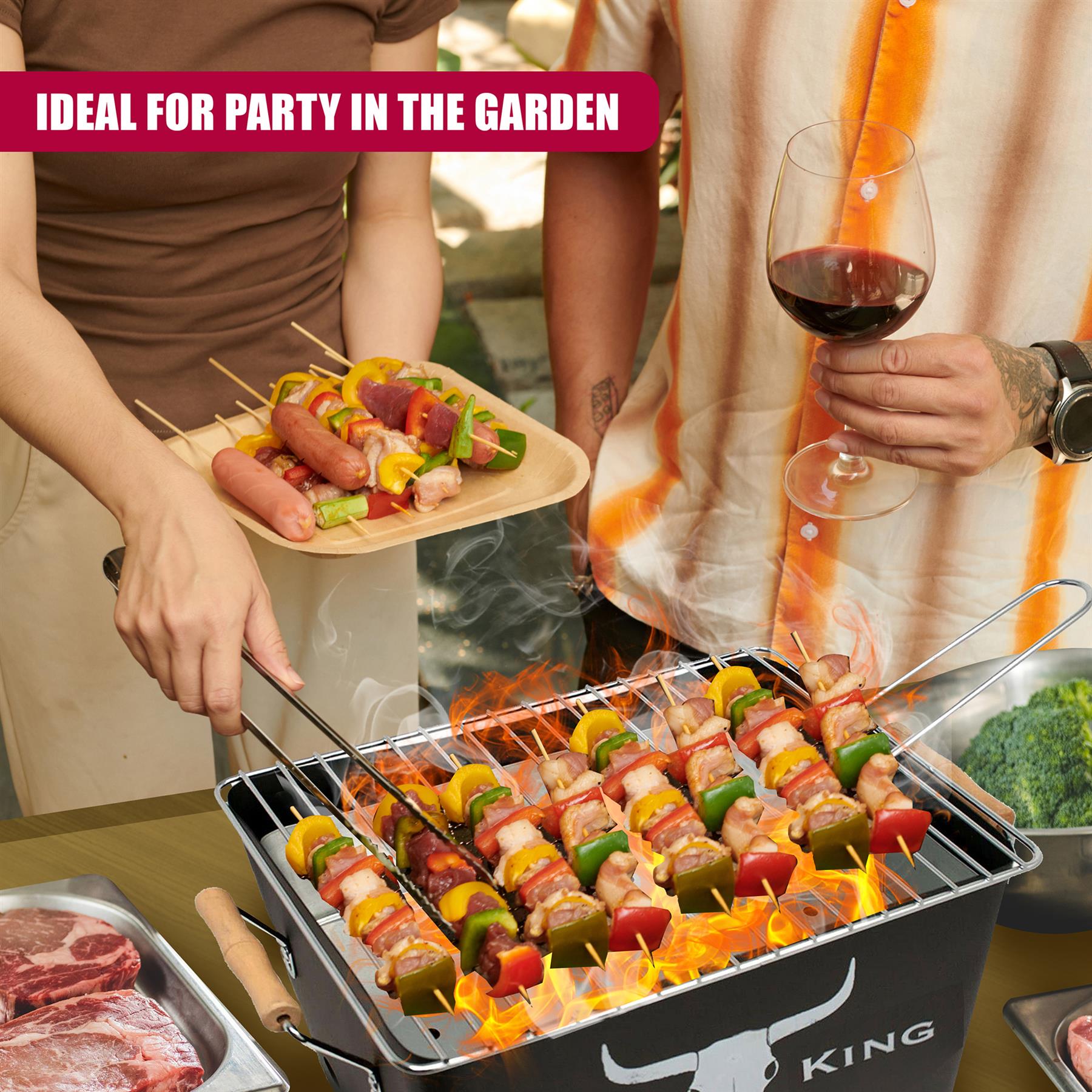 Portable Outdoor Charcoal BBQ Barbecue Grill by GEEZY - The Magic Toy Shop